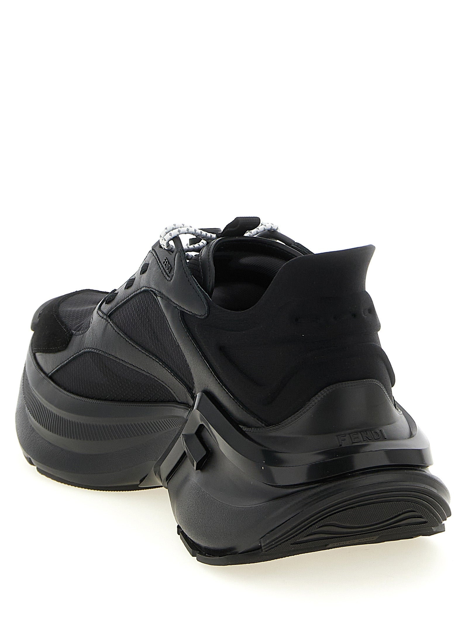 Fendi Schwarze Kalbsleder-Sneaker