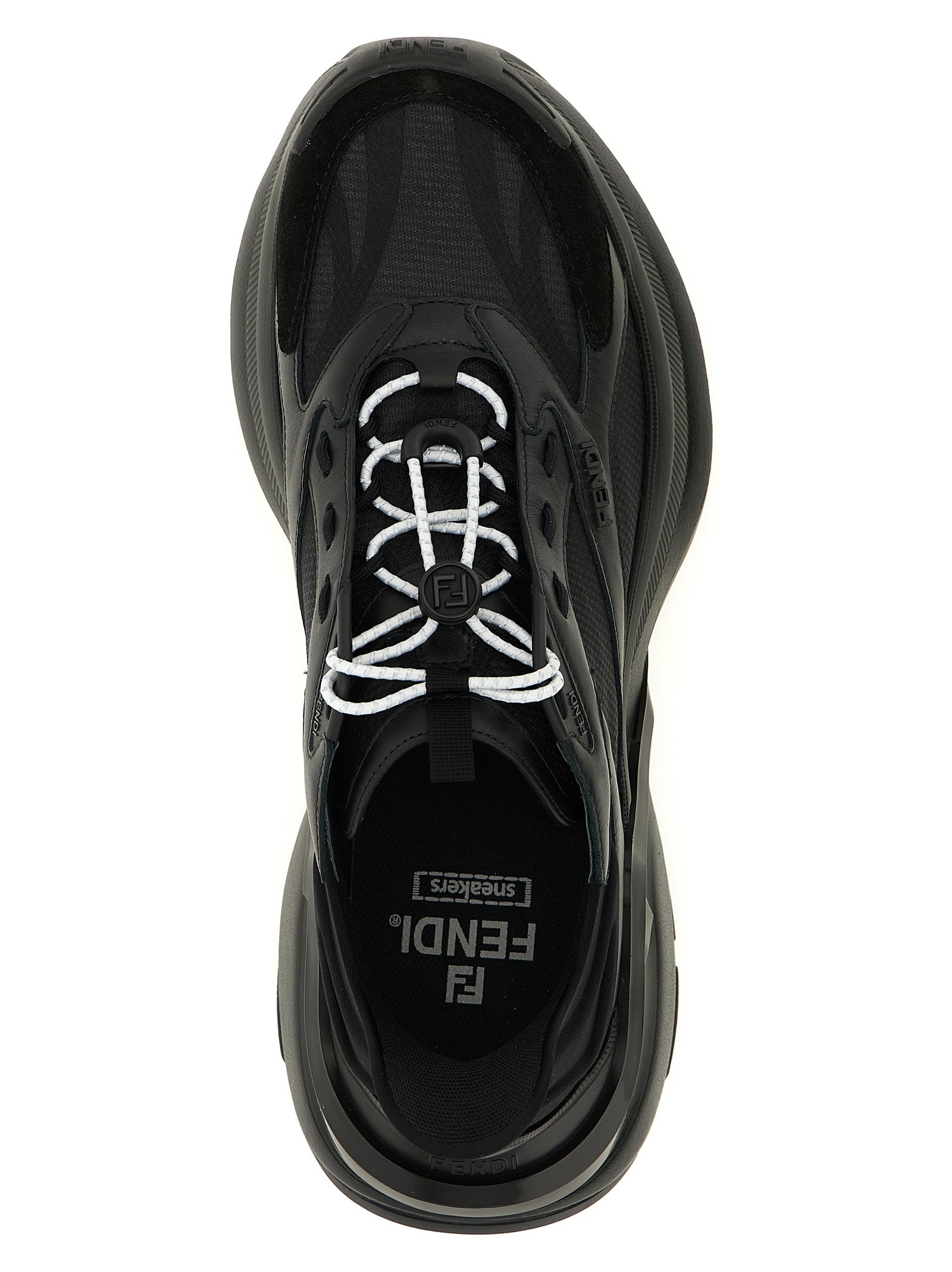 Fendi Schwarze Kalbsleder-Sneaker