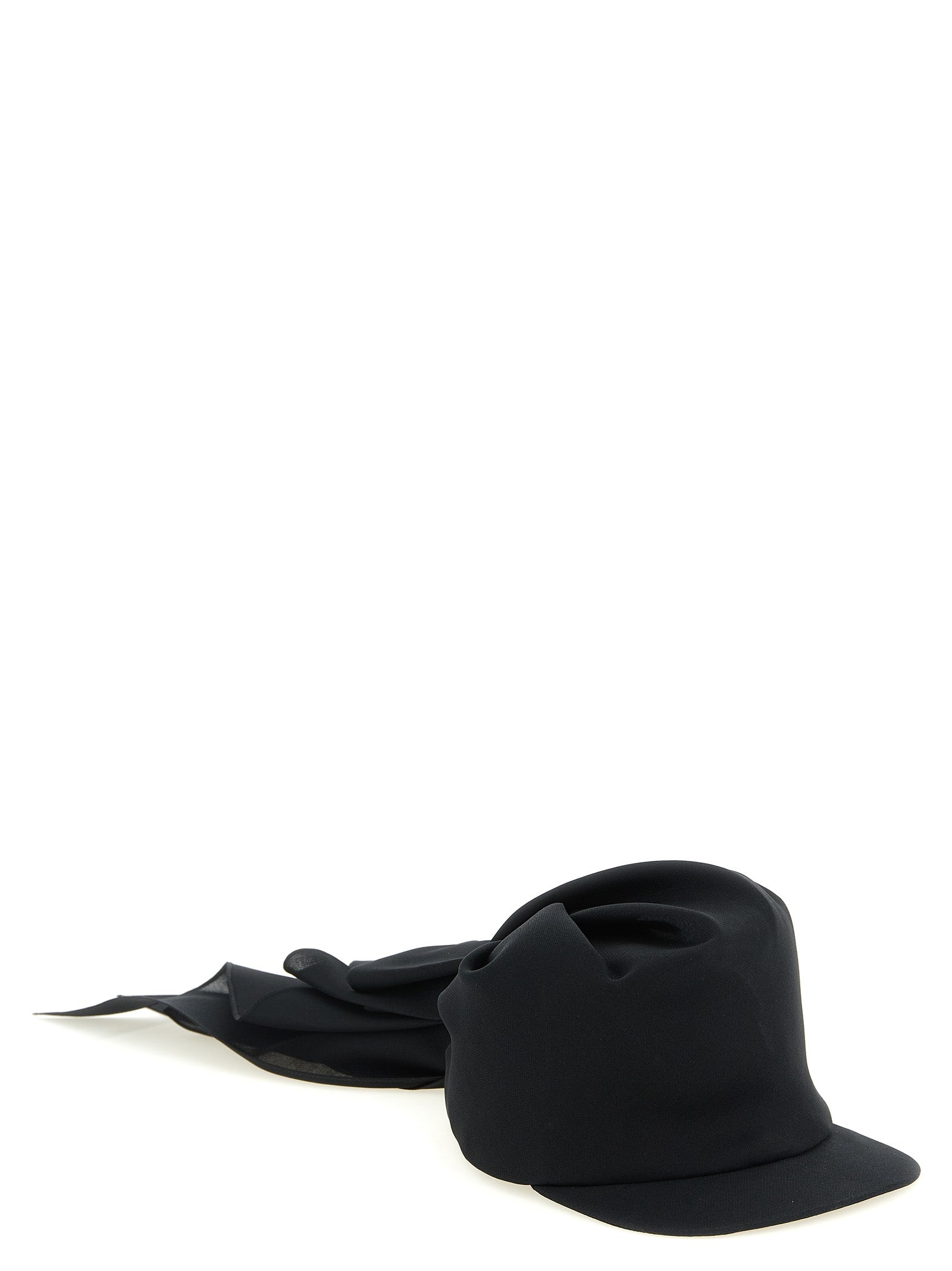 Balenciaga Schwarze Seidenkappe (Baseball Cap)