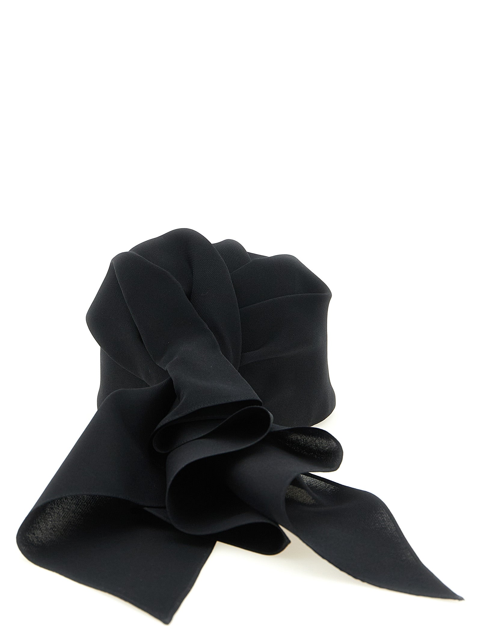 Balenciaga Schwarze Seidenkappe (Baseball Cap)