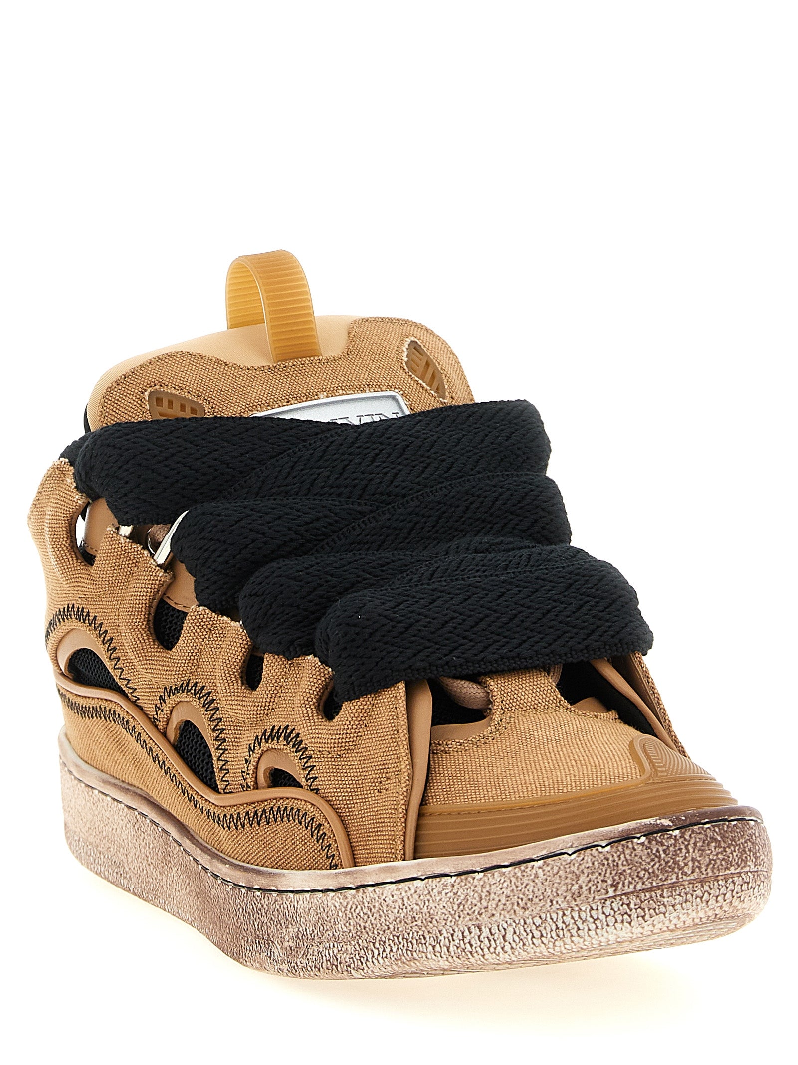 Lanvin Braune Baumwoll-Sneaker