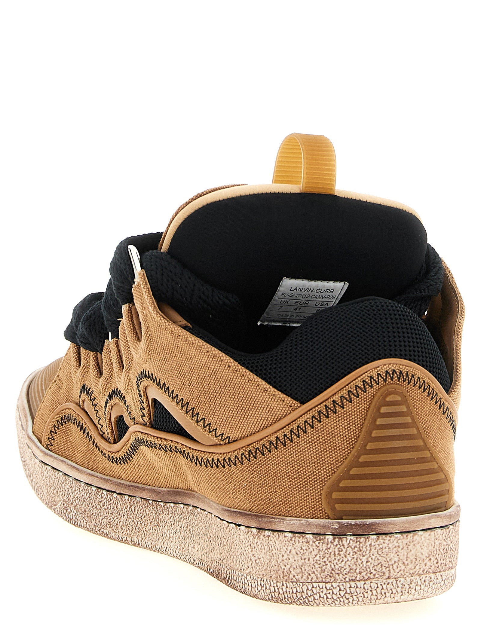 Lanvin Braune Baumwoll-Sneaker
