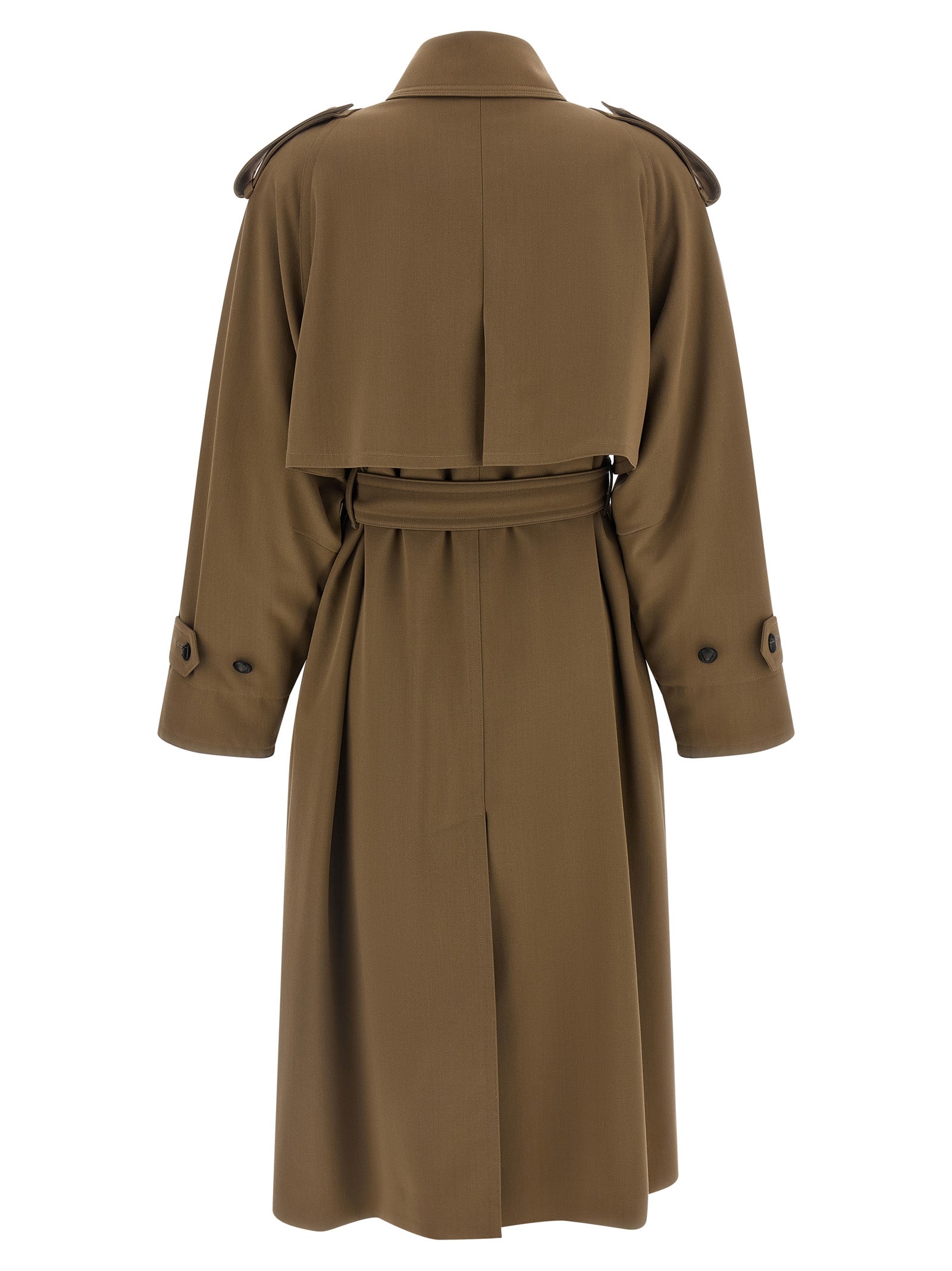 Max Mara Mantel aus reiner Schurwolle in Braun