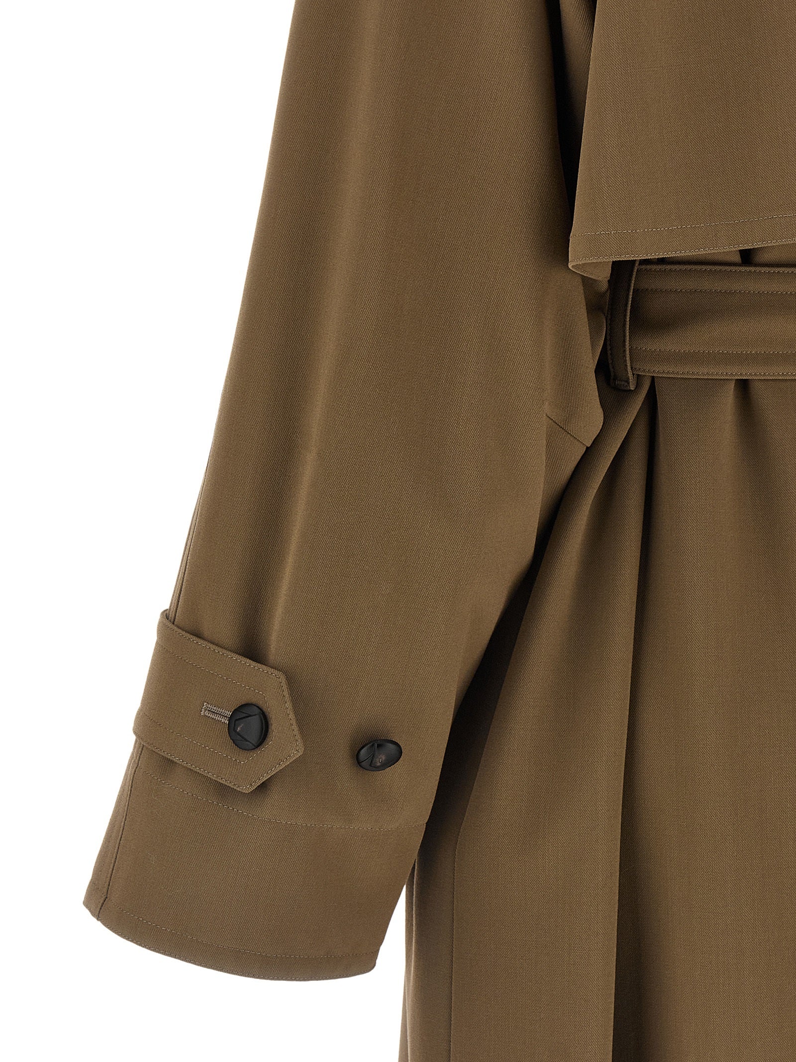 Max Mara Mantel aus reiner Schurwolle in Braun