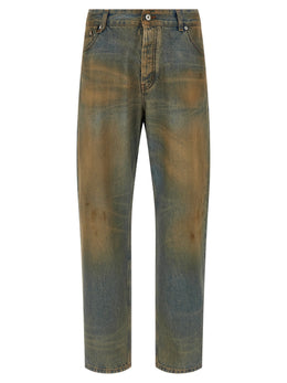 Jacquemus Mehrfarbige Baumwoll-Jeans im geraden Schnitt