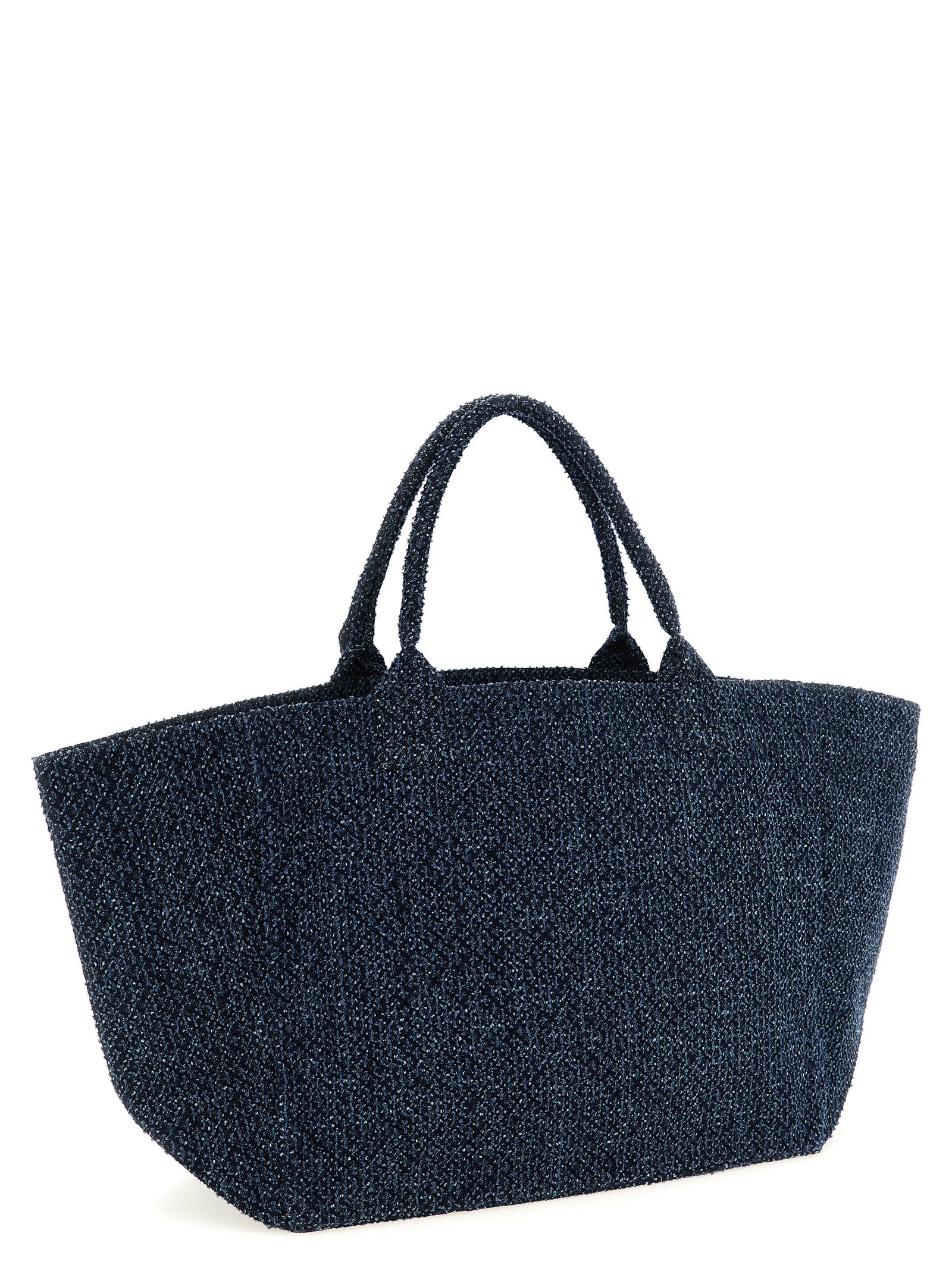 Ganni Blaue Tote Bag aus Bio-Baumwolle