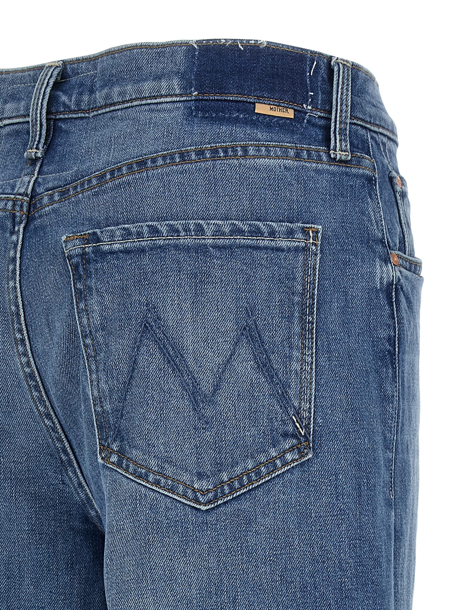 Mother Denim Blaue Baumwolljeans Denim