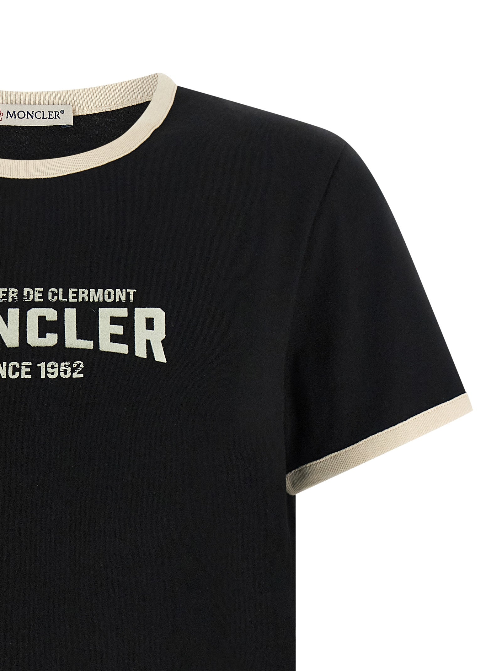 Moncler Schwarzes Baumwoll-T-Shirt