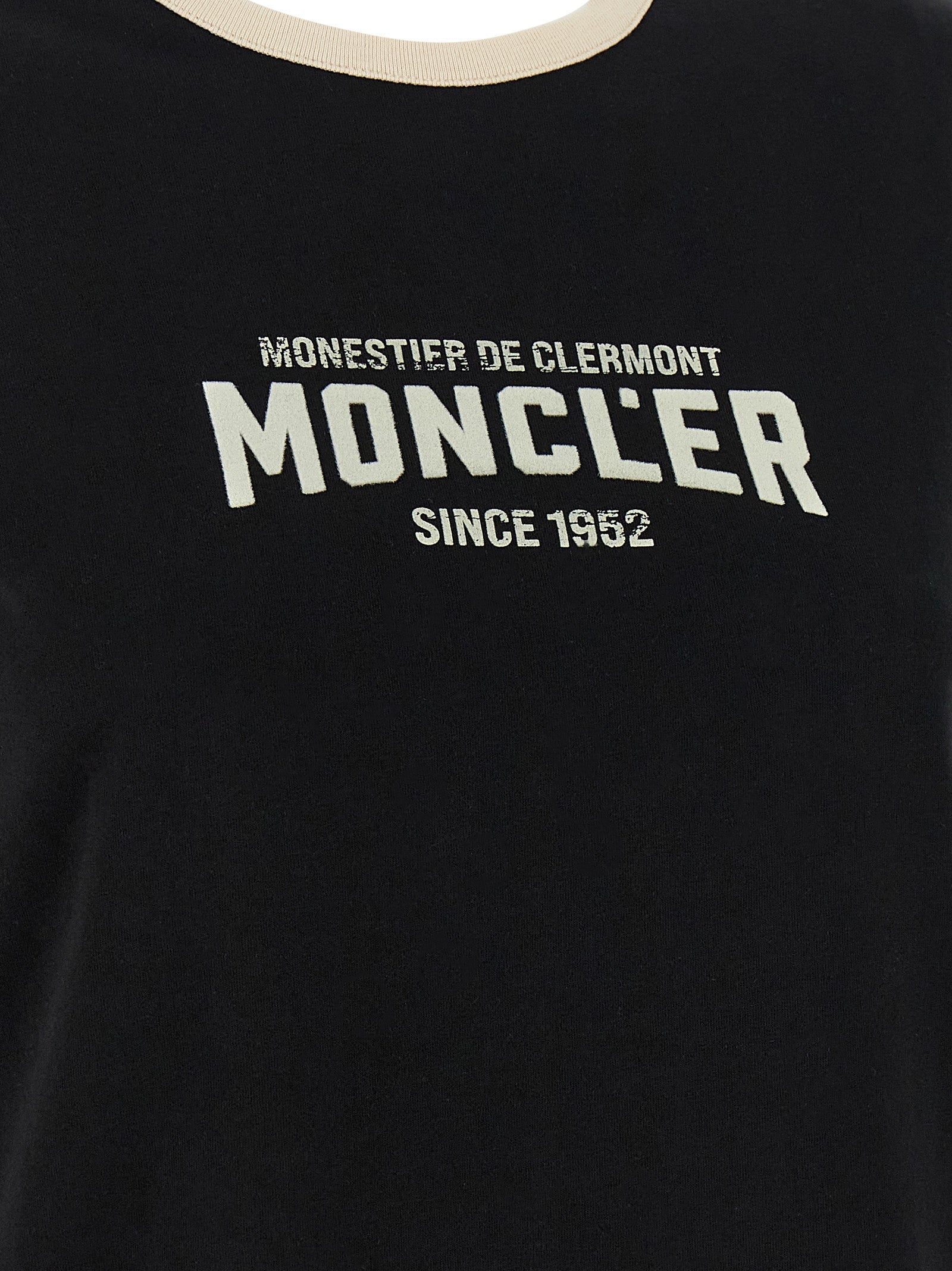 Moncler Schwarzes Baumwoll-T-Shirt