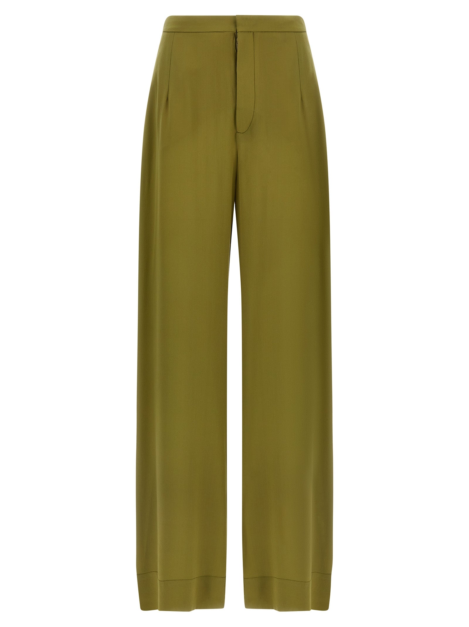 MAISON JEJIA Zweifarbige Seiden-Freizeithose