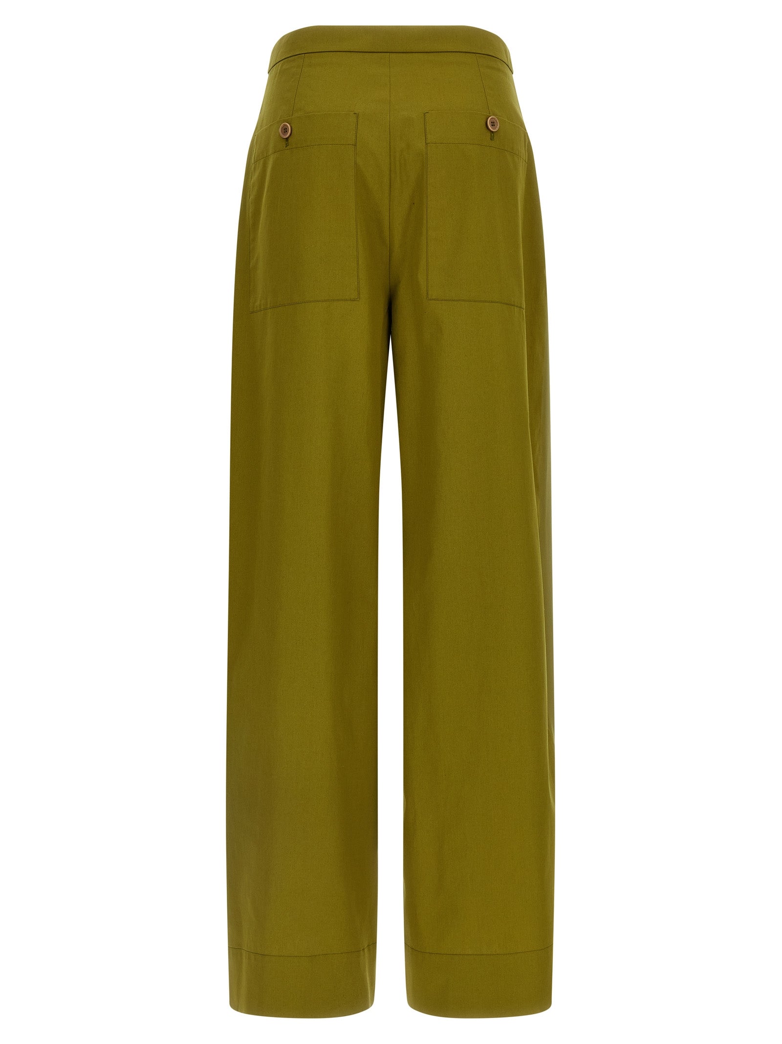 MAISON JEJIA Zweifarbige Seiden-Freizeithose