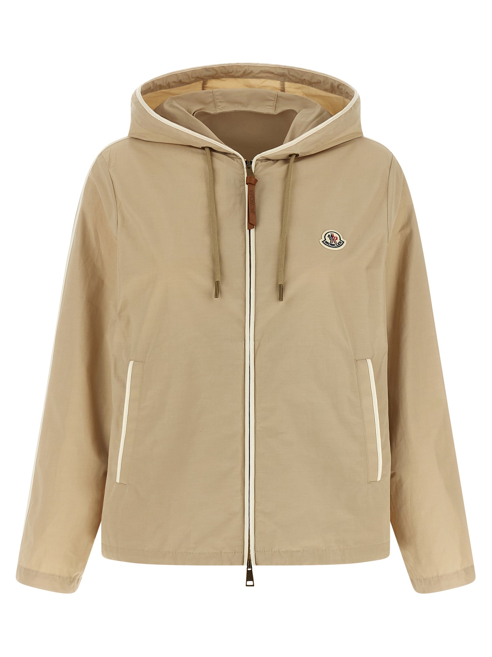Moncler Beige Polyester Shell Jacke