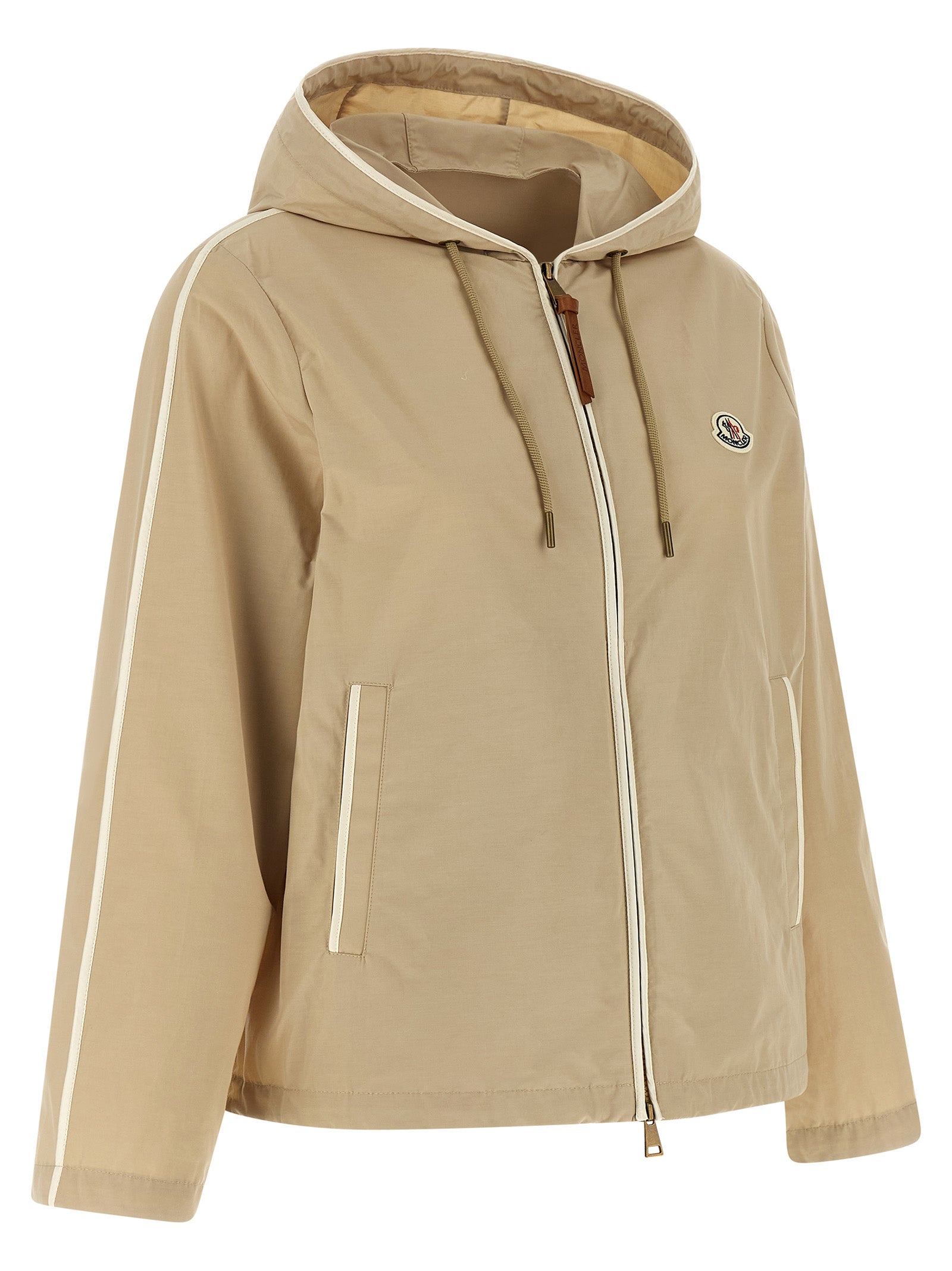 Moncler Beige Polyester Shell Jacke