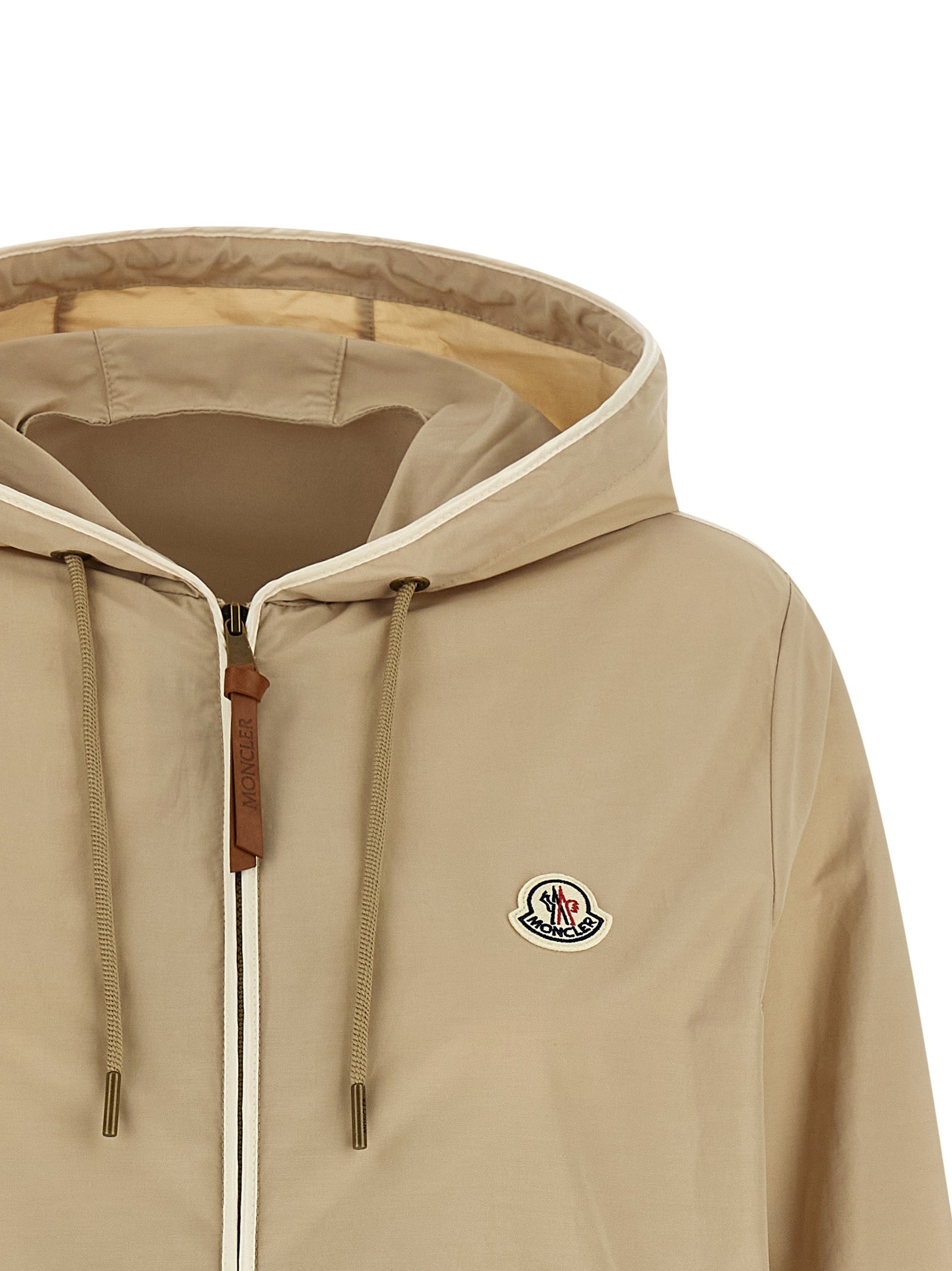 Moncler Beige Polyester Shell Jacke