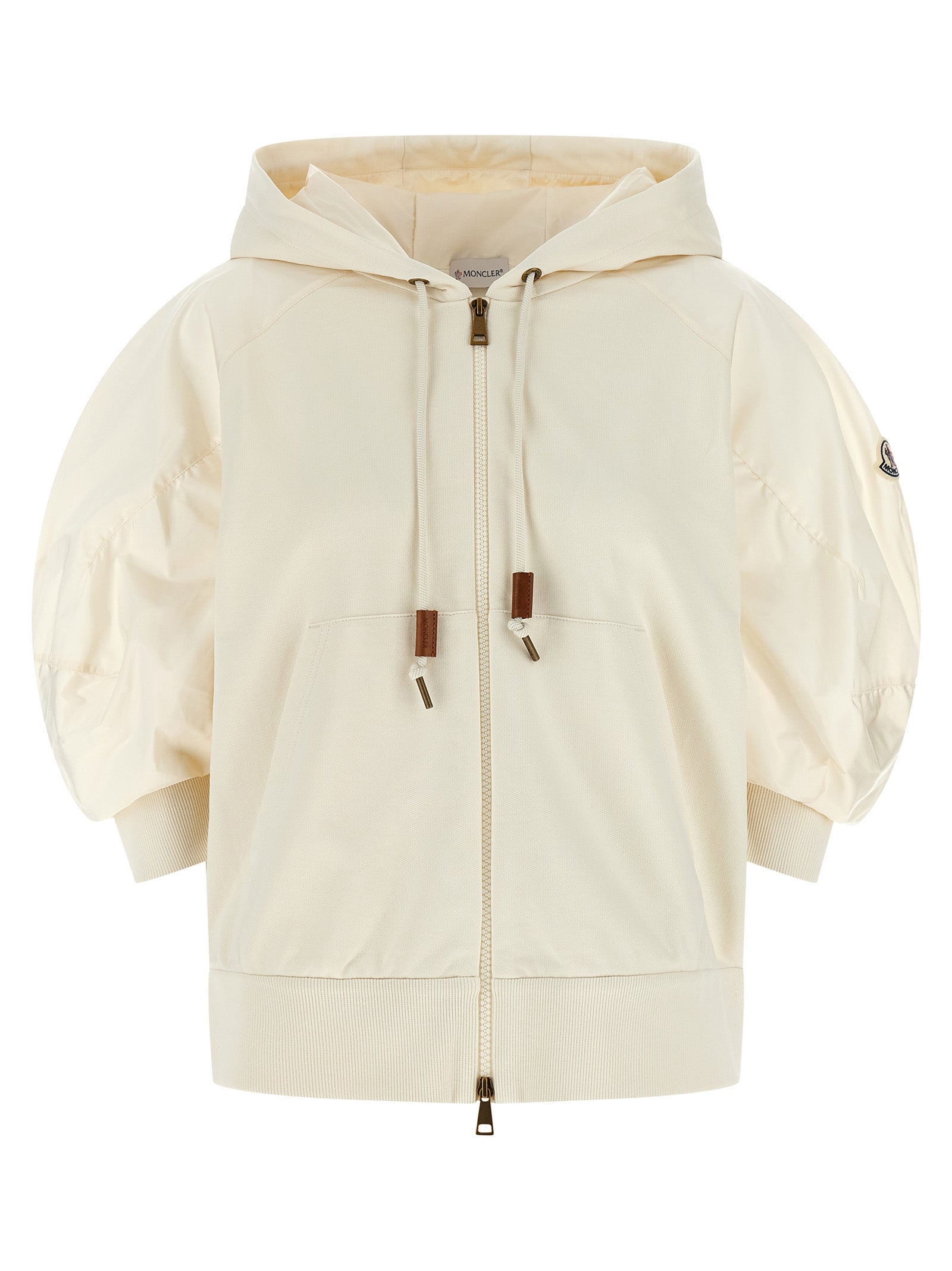 Moncler Weiße Baumwoll-Kapuzenpullover