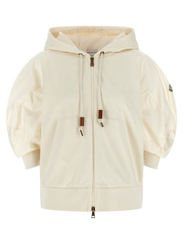Moncler Weiße Baumwoll-Kapuzenpullover