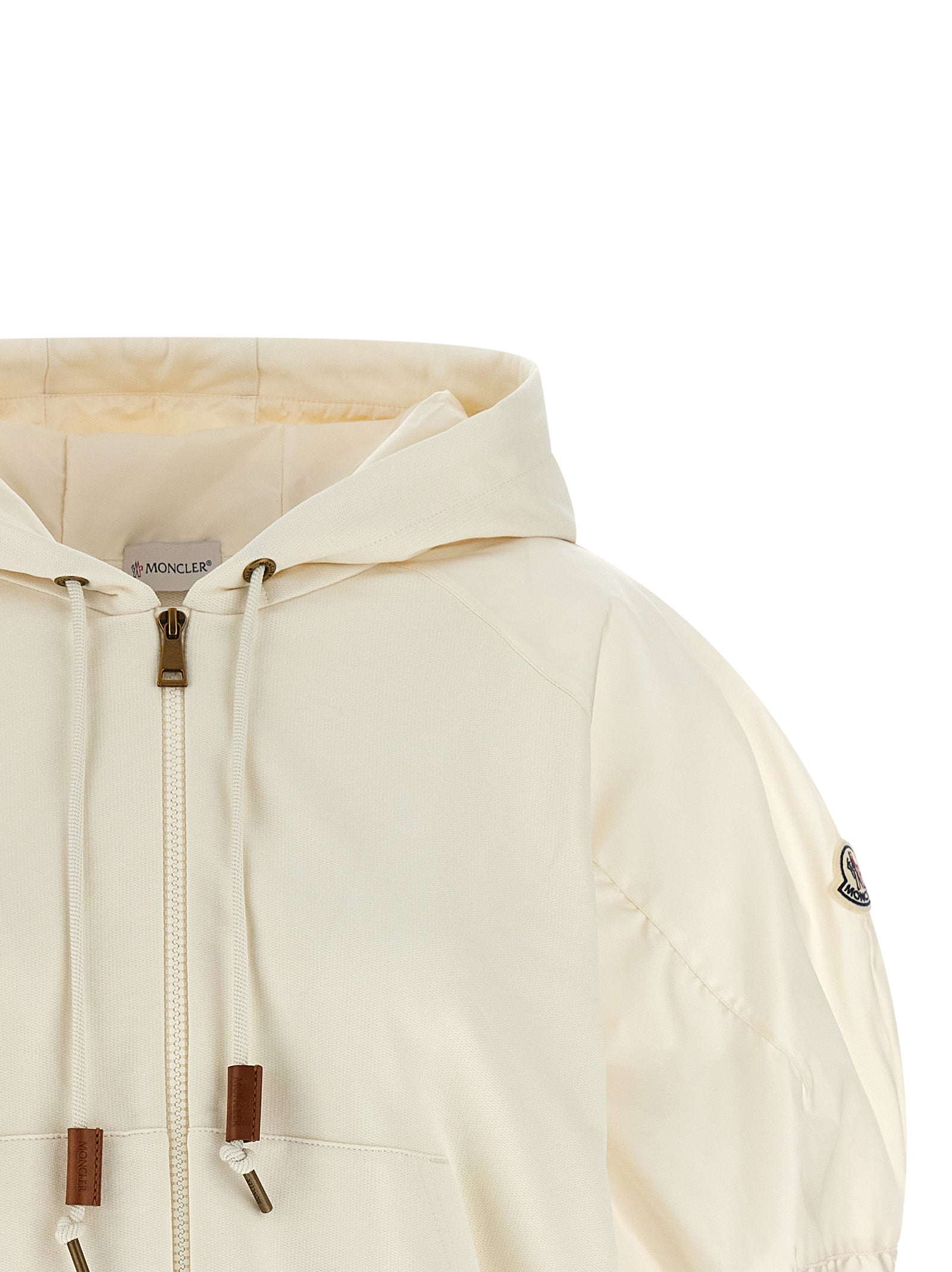 Moncler Weiße Baumwoll-Kapuzenpullover