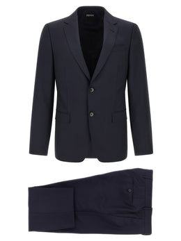 ZEGNA Blauer Wollanzug Zweiteiler