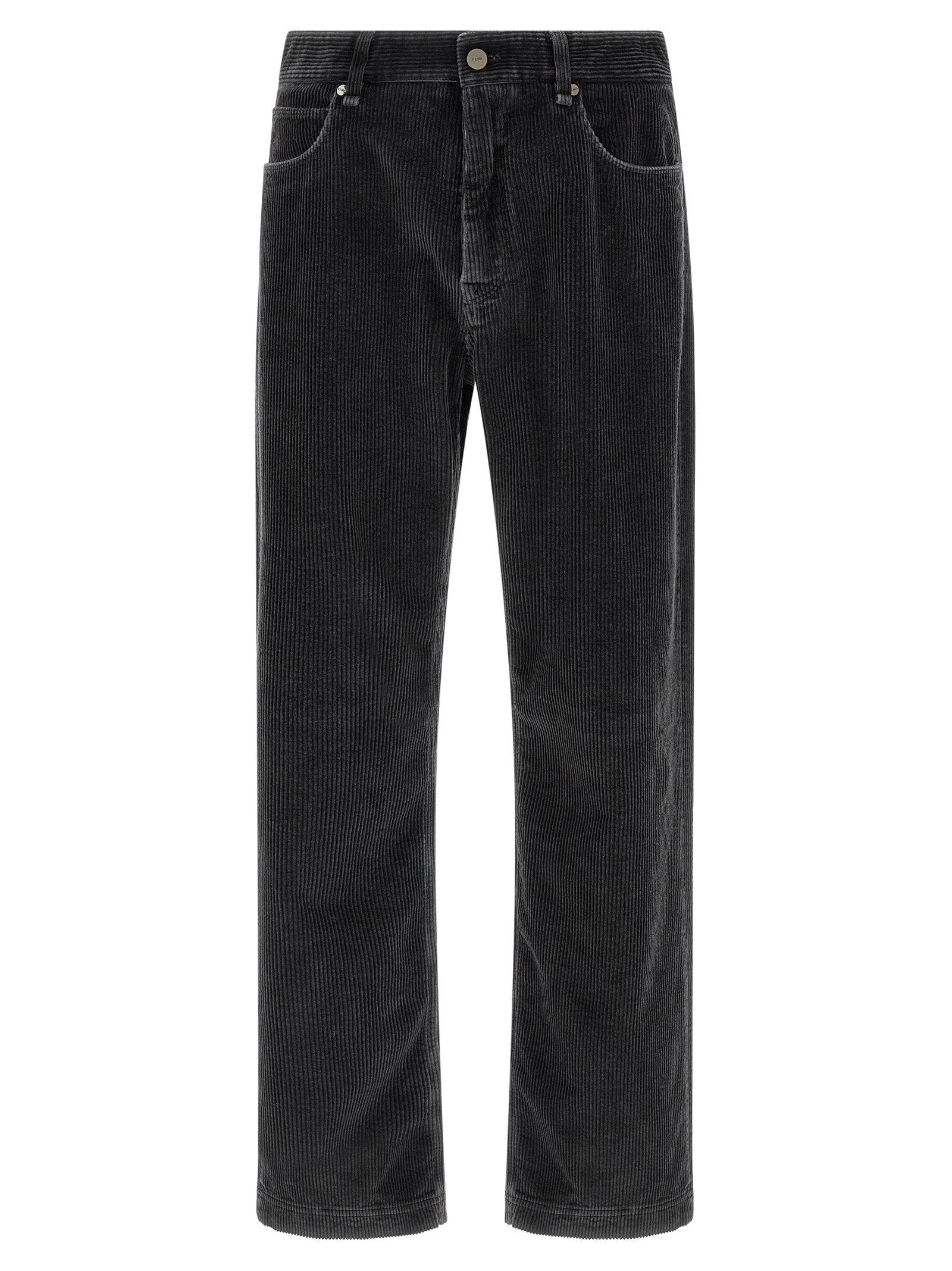 Fendi Graue Baumwoll-Freizeithose