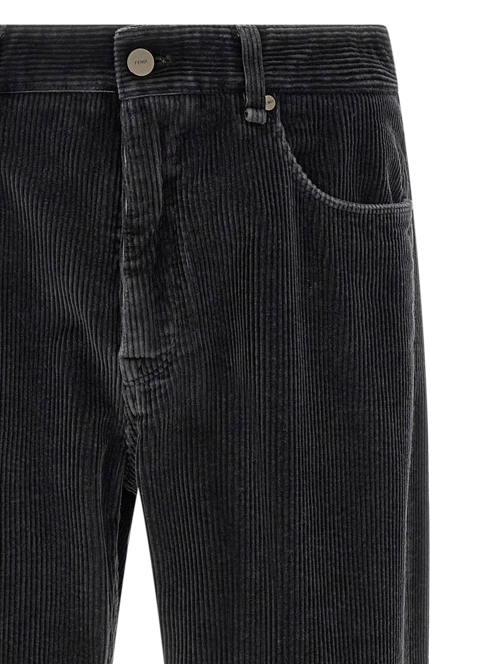 Fendi Graue Baumwoll-Freizeithose