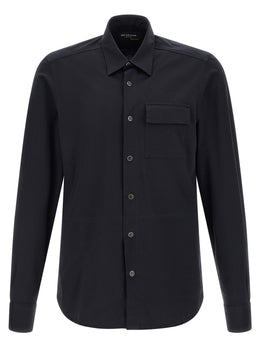 Kiton Blaue Baumwollbluse