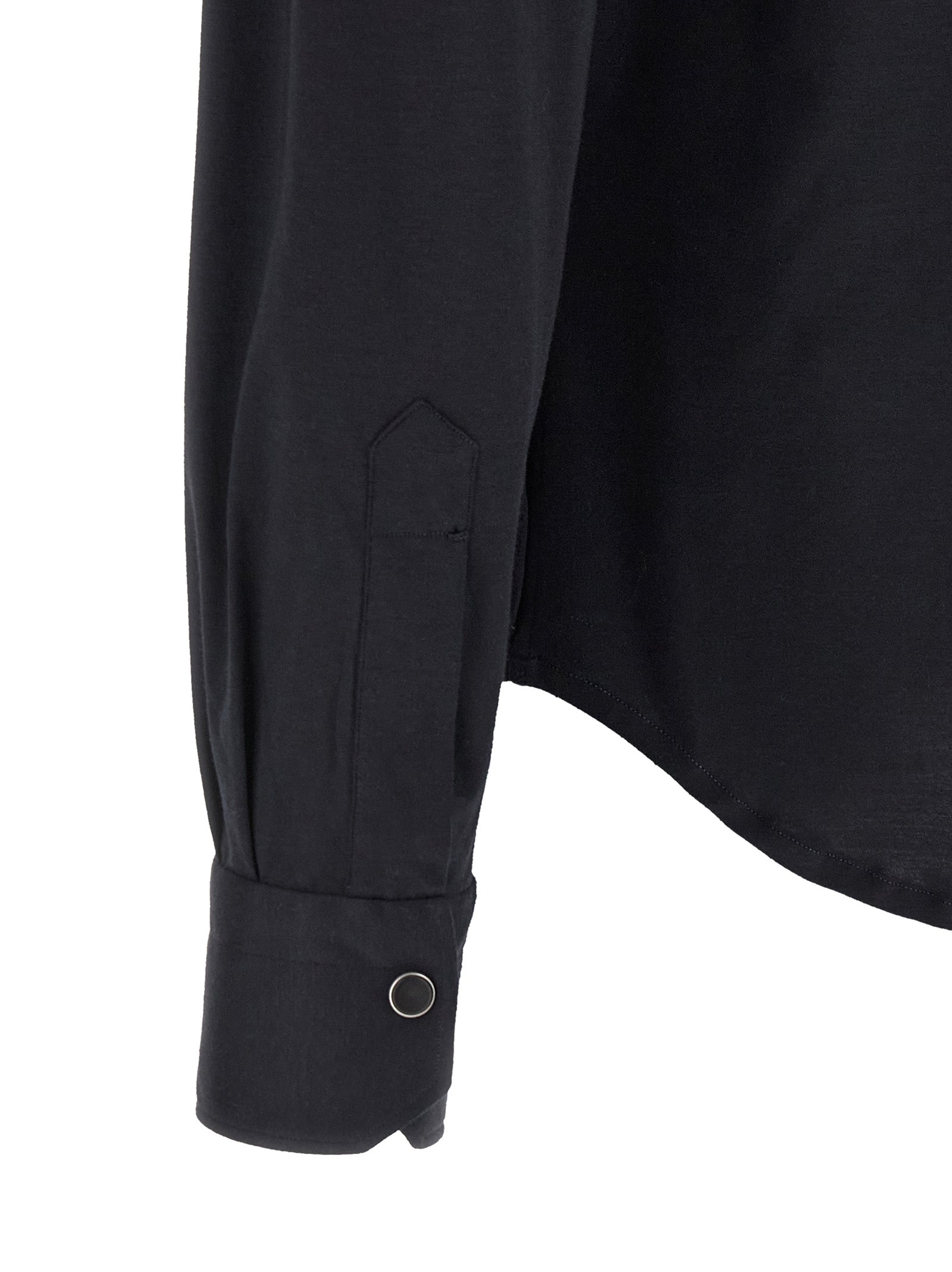 Kiton Blaue Baumwollbluse