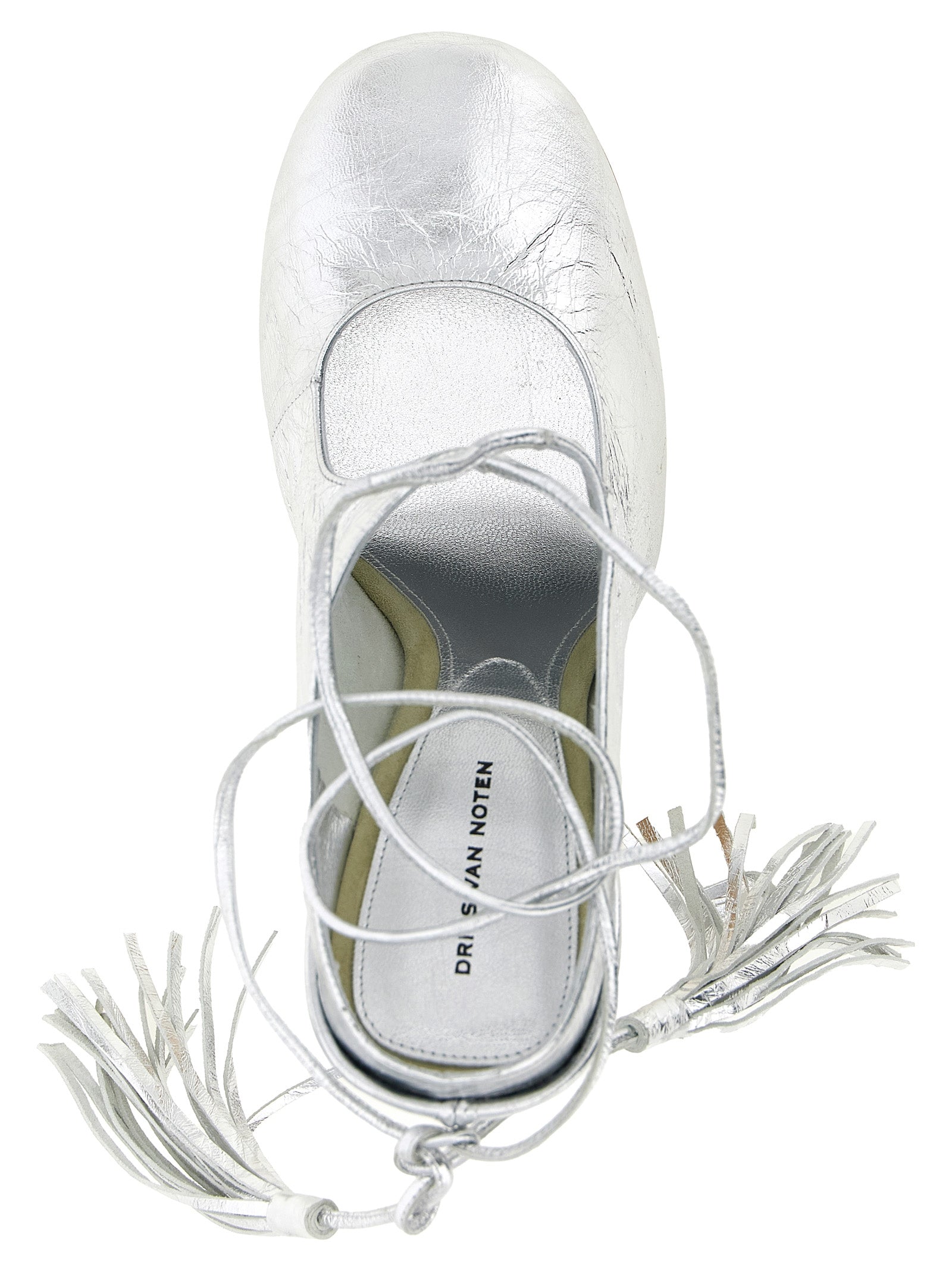 Dries Van Noten Pumps aus Lammleder mit hohen Absätzen in Silber