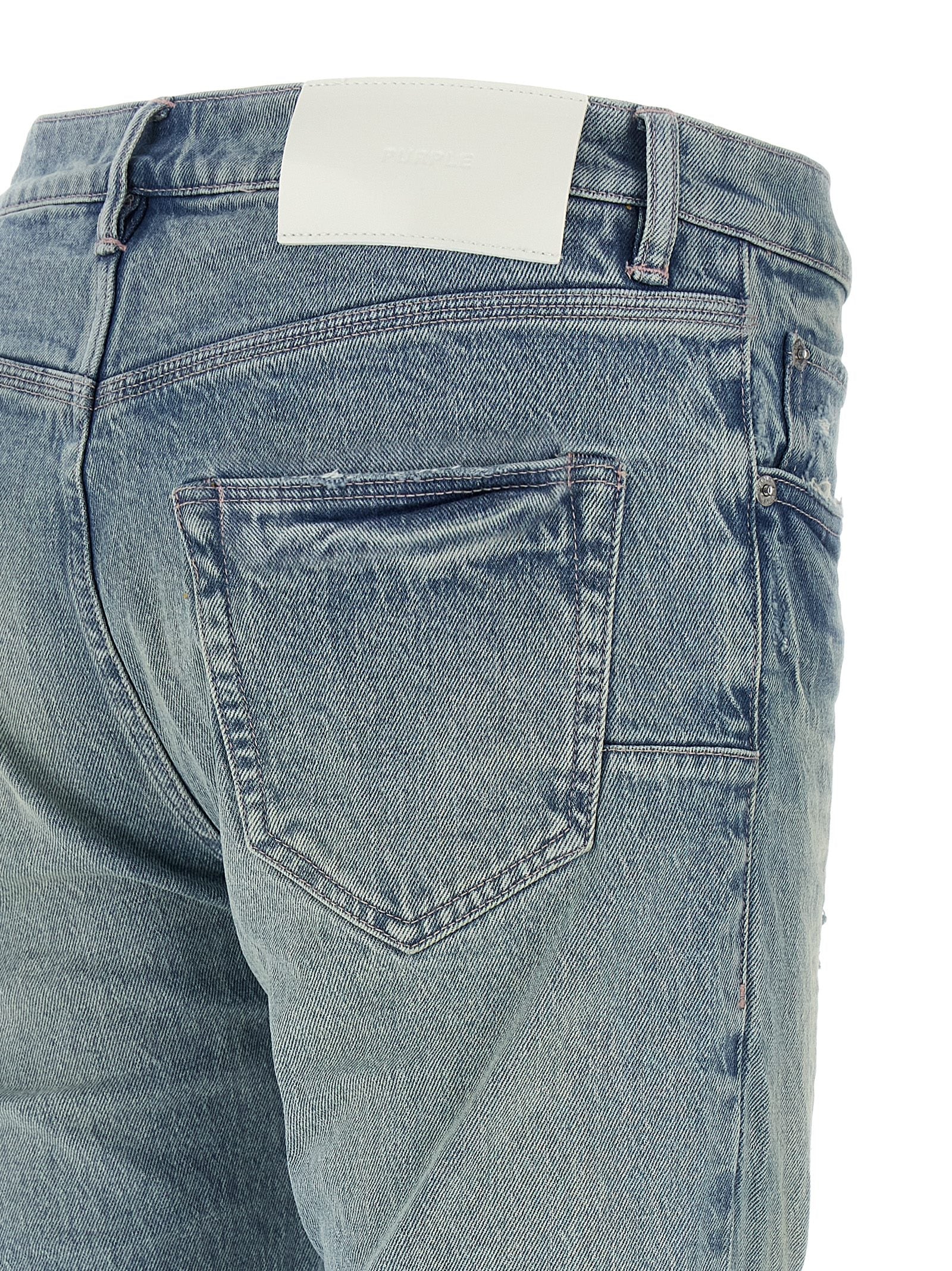 PURPLE Blaue Baumwoll-Skinny-Jeans