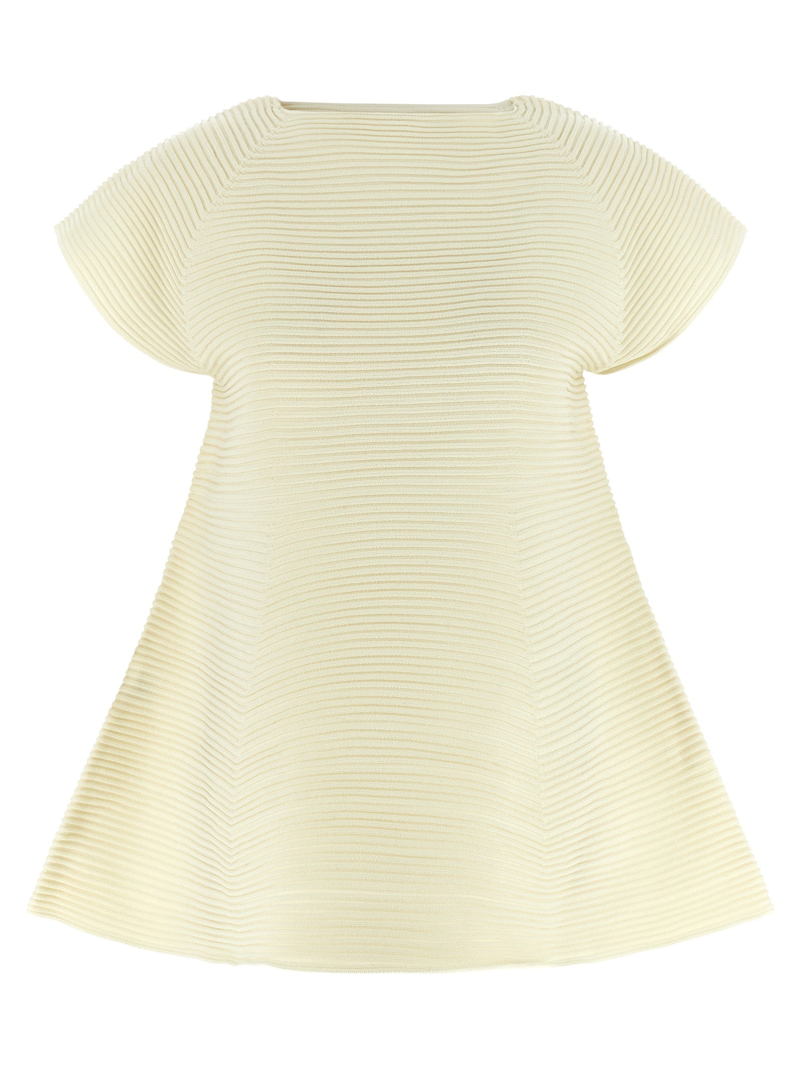 Issey Miyake Kurzes Zweifarben-Polyesterkleid