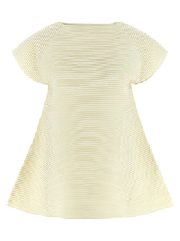 Issey Miyake Kurzes Zweifarben-Polyesterkleid