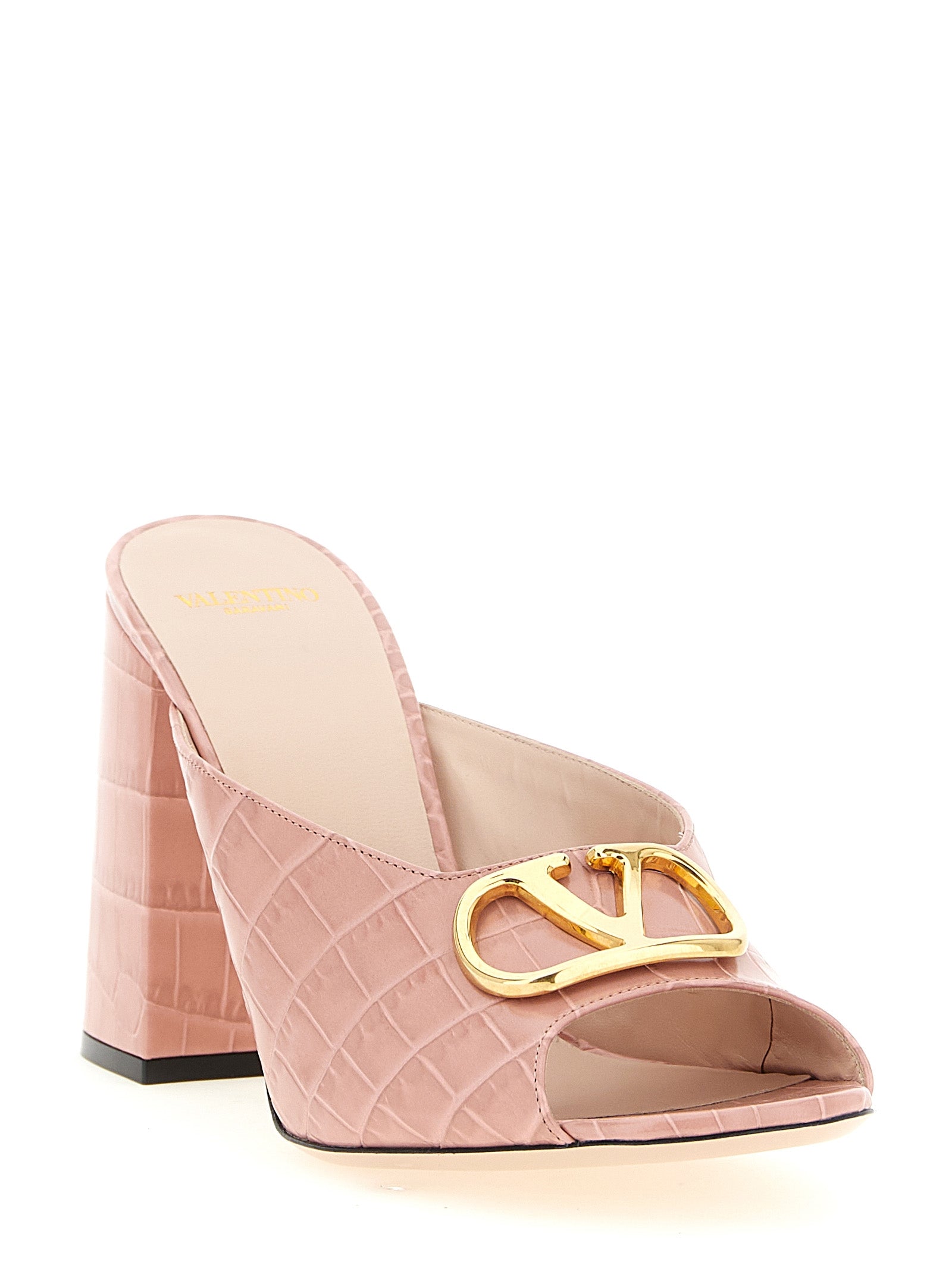 Valentino Garavani Sandaletten mit Stilettoabsatz aus mehrfarbigem Kalbsleder