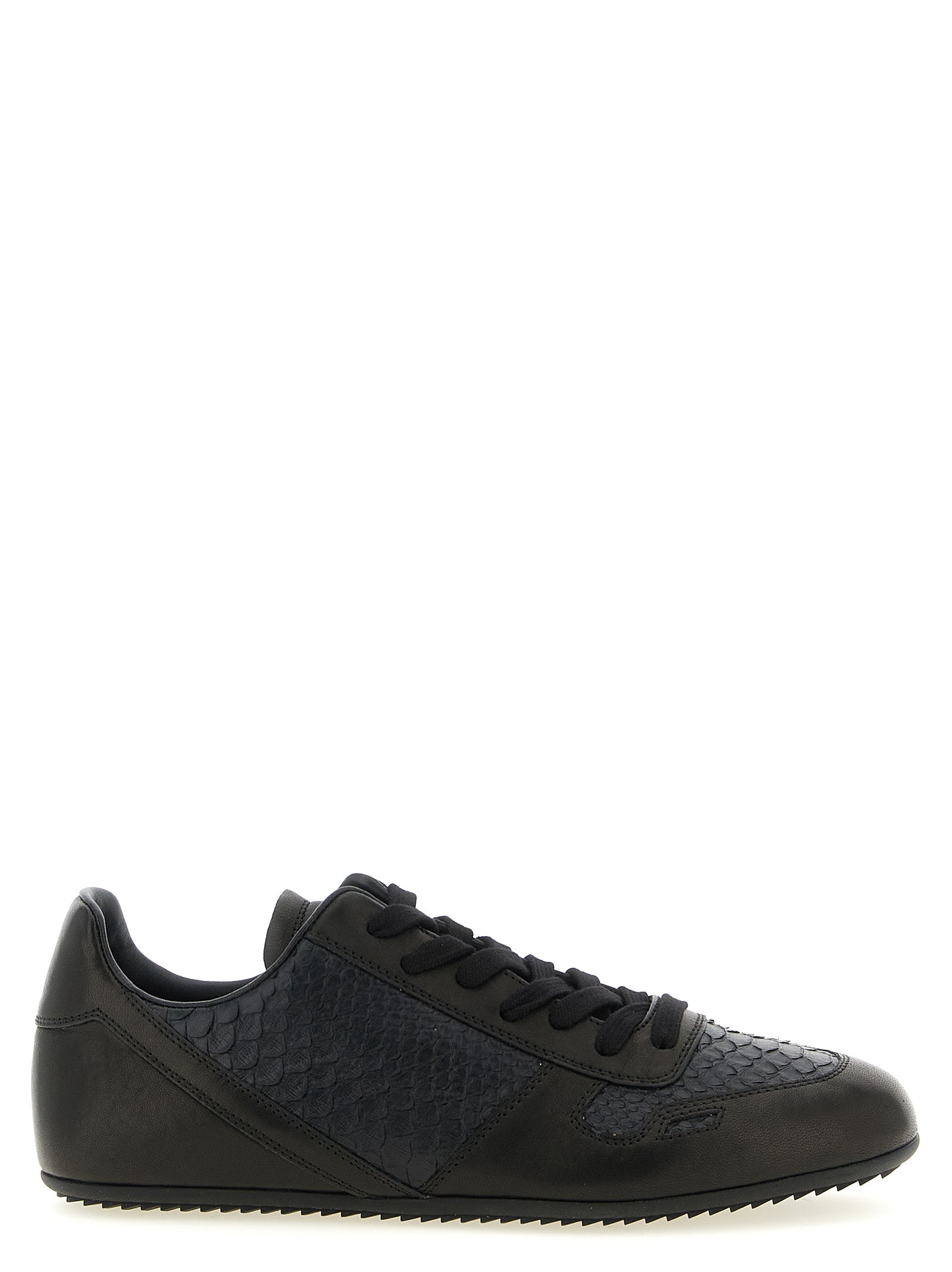 Rick Owens Schwarze Sneaker aus Lammleder, Low-Top