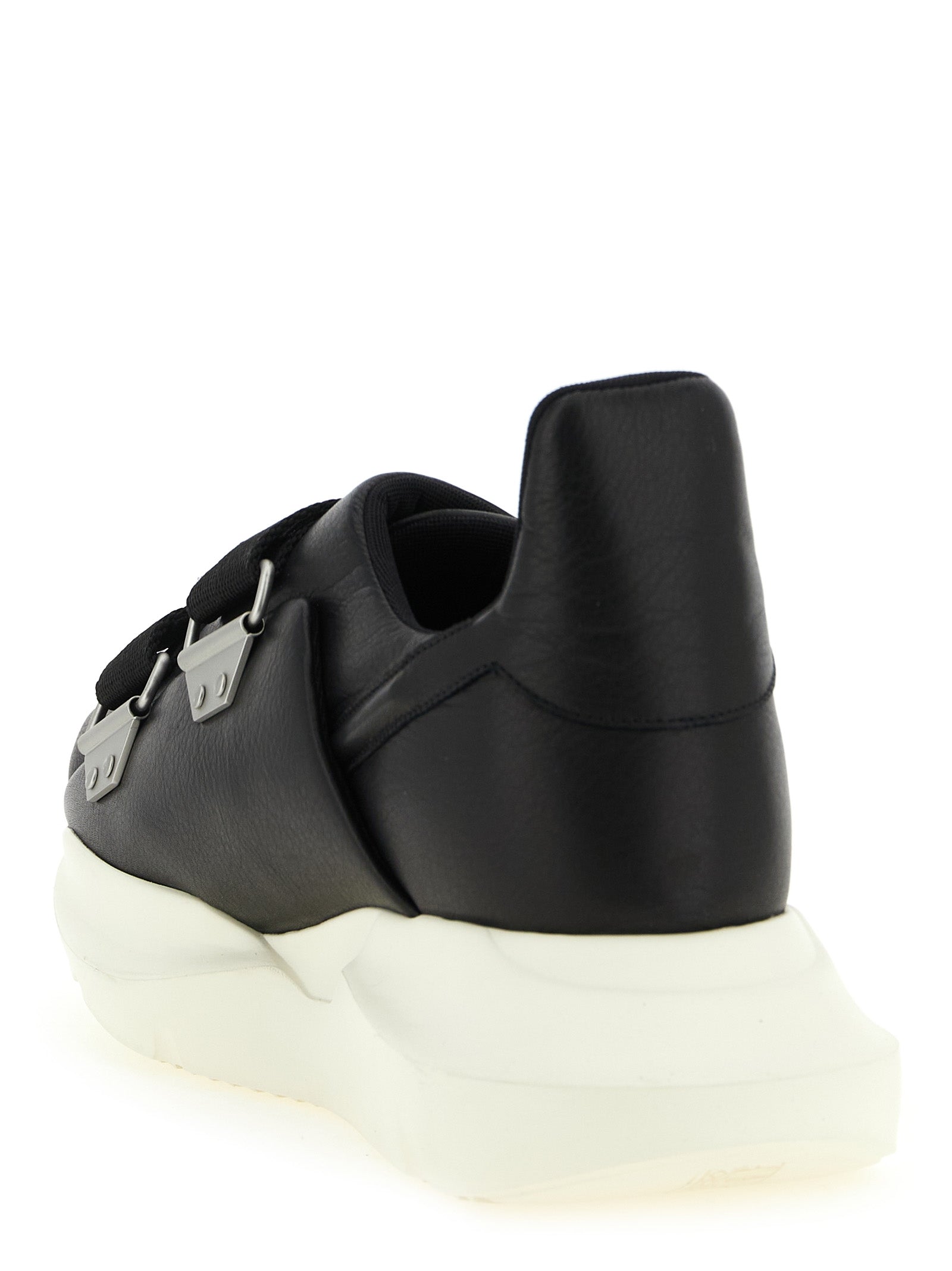 Rick Owens Schwarze Kalbsleder-Sneaker