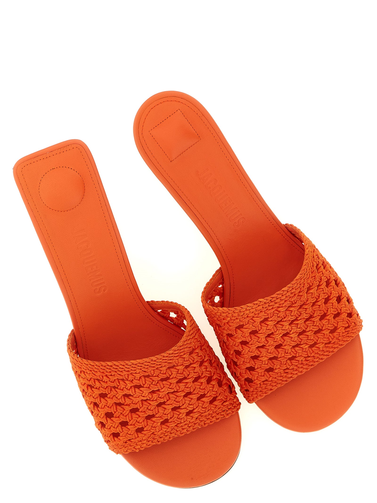 Jacquemus Orange Plateau-Sandalen aus Polyester