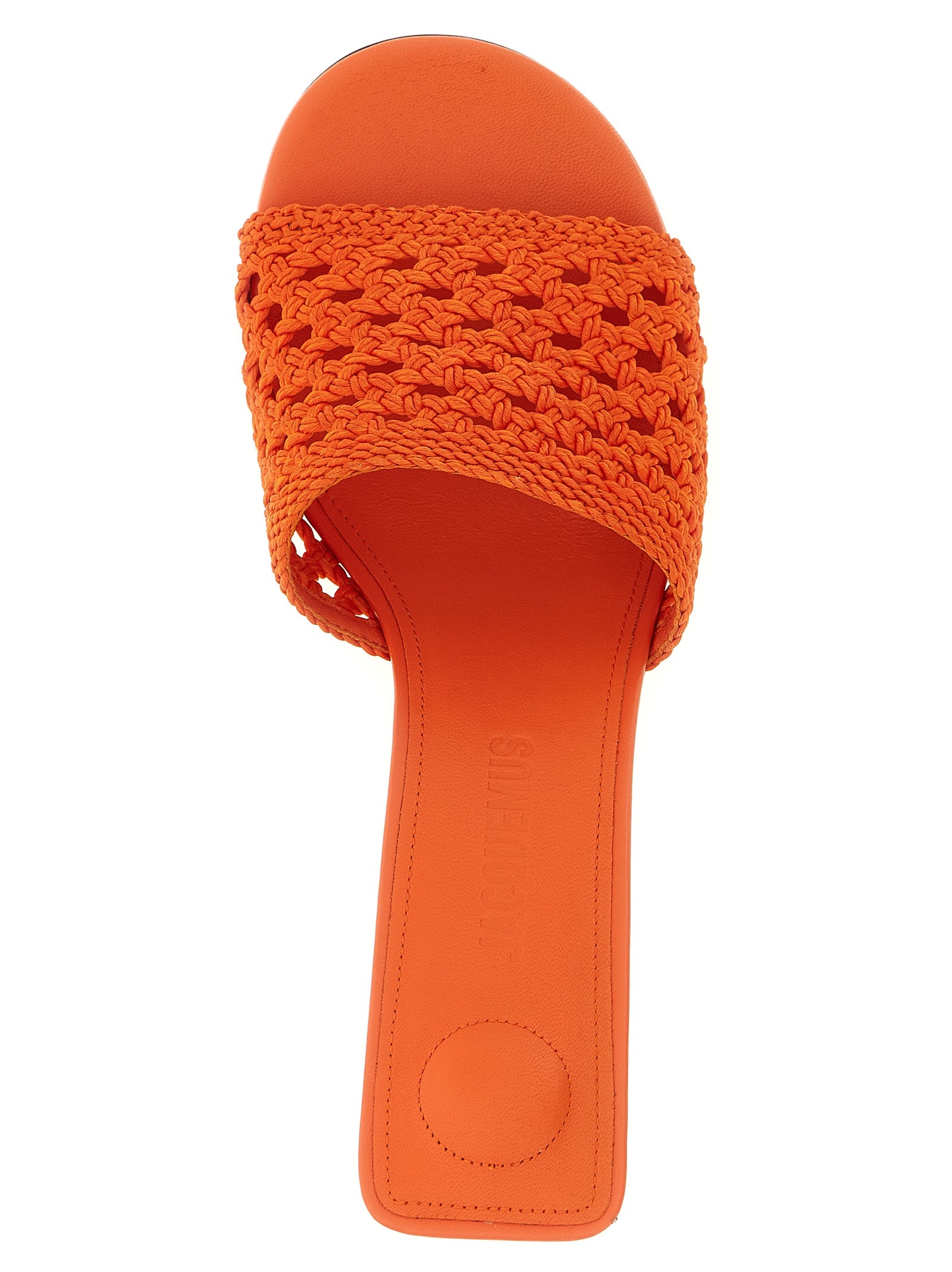 Jacquemus Orange Plateau-Sandalen aus Polyester