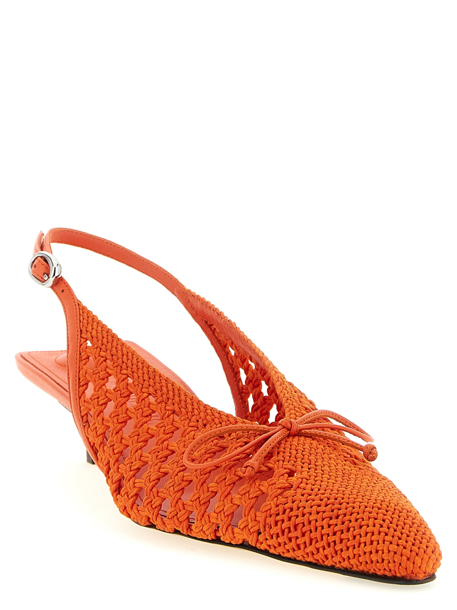 Jacquemus Orange Pumps aus Polyester mit mittlerem Absatz
