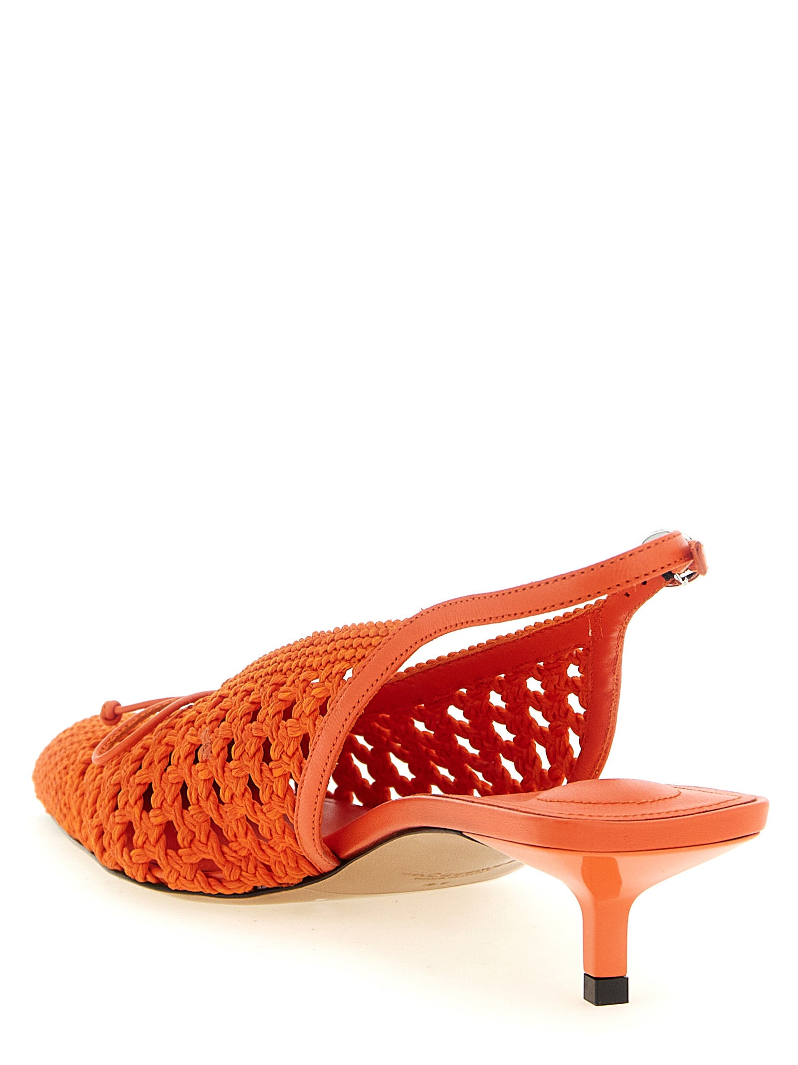Jacquemus Orange Pumps aus Polyester mit mittlerem Absatz