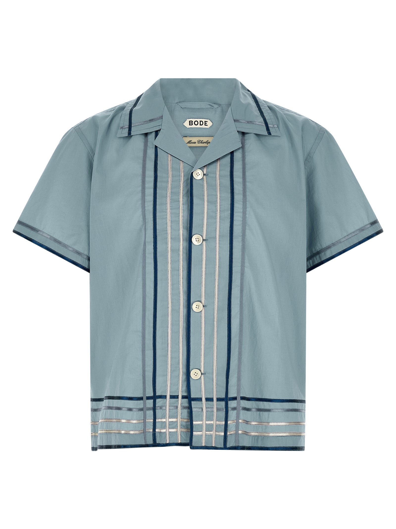BODE Blaue Baumwollbluse