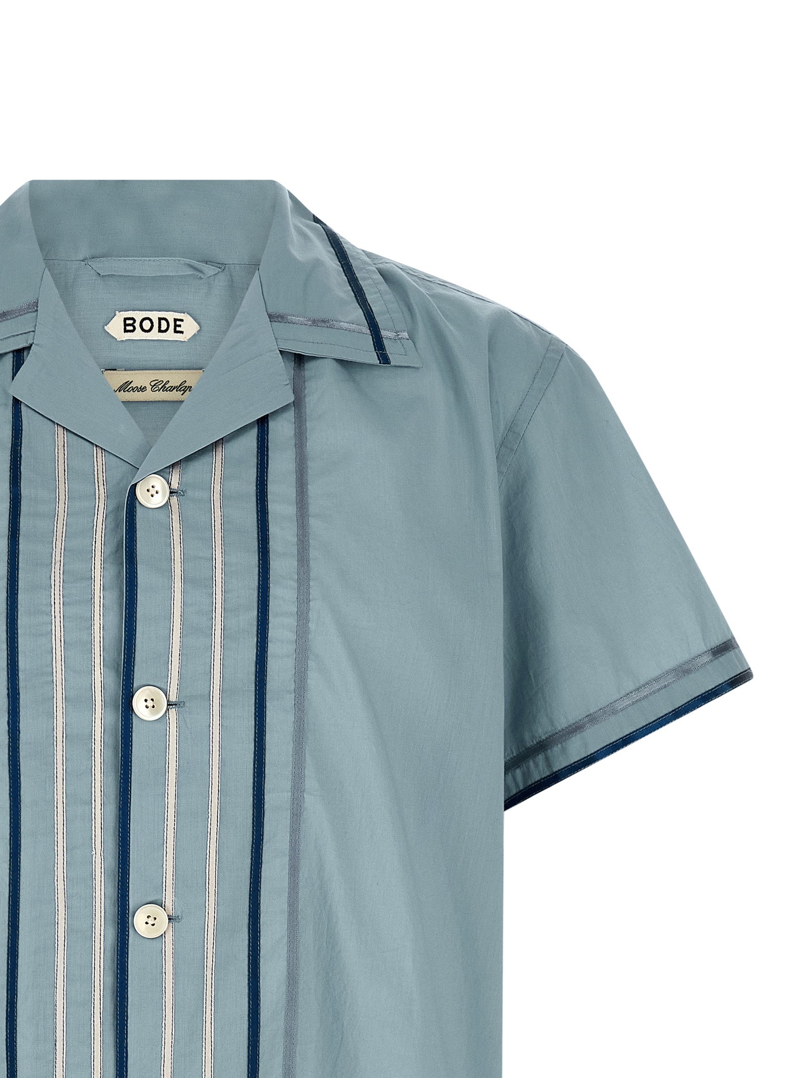 BODE Blaue Baumwollbluse