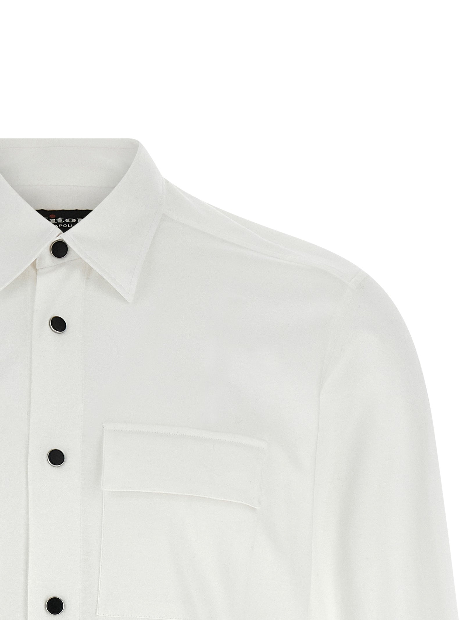 Kiton Weiße Baumwollbluse