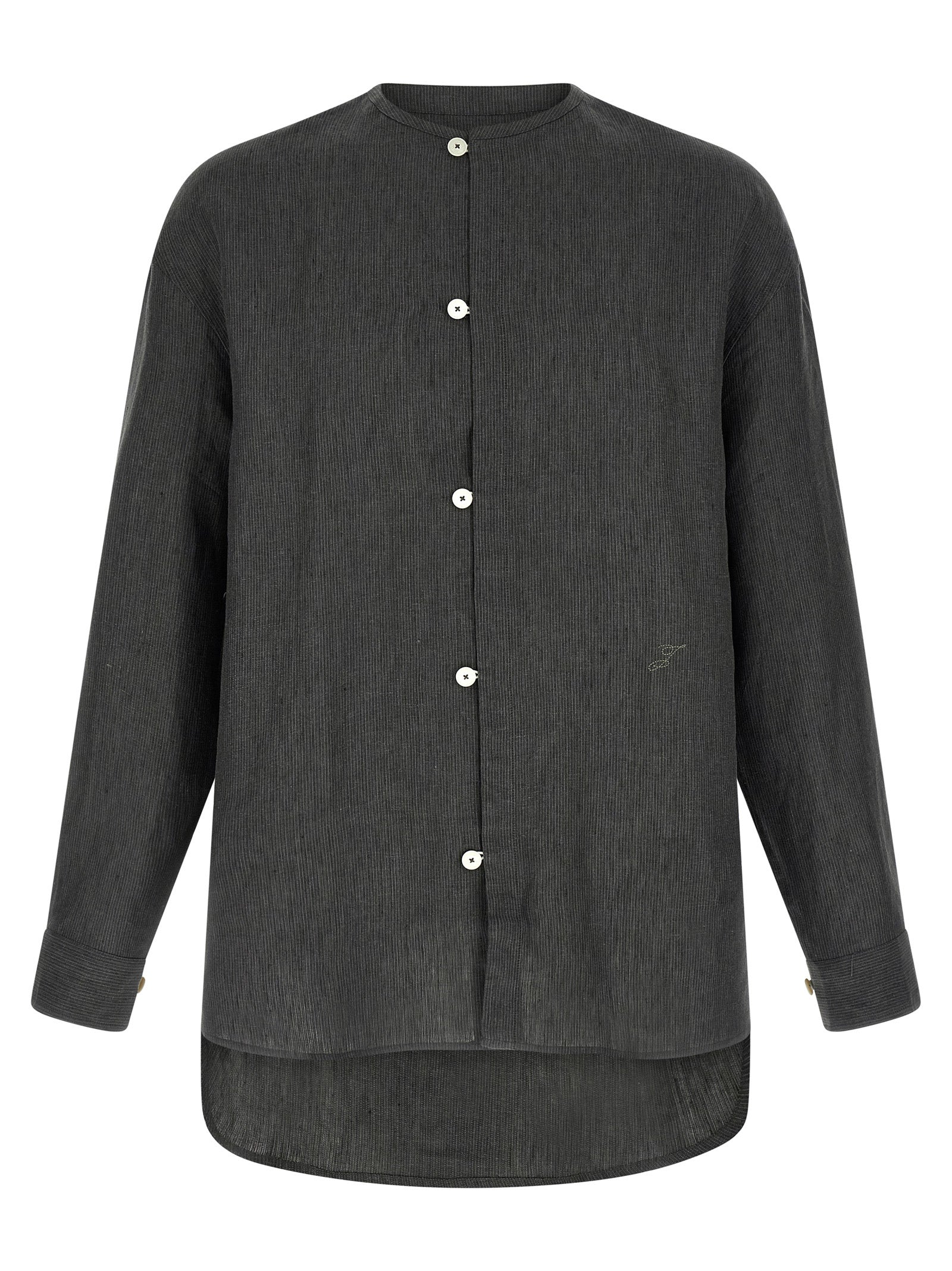 Jacquemus Graue Leinenbluse