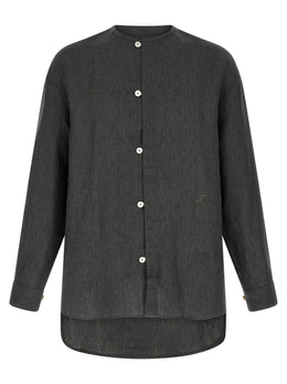 Jacquemus Graue Leinenbluse