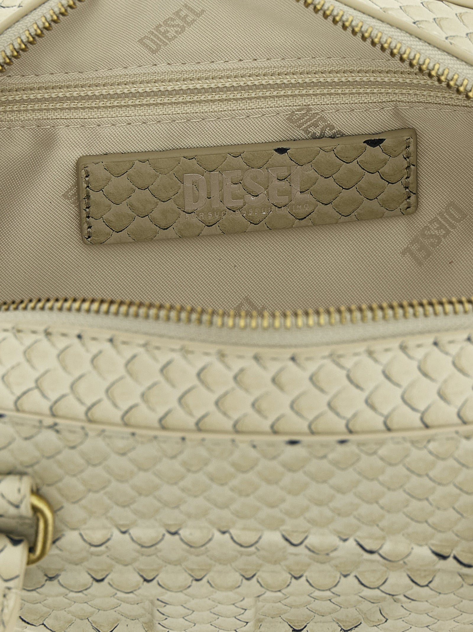 Diesel Beige Schultertasche aus anderen Fasern