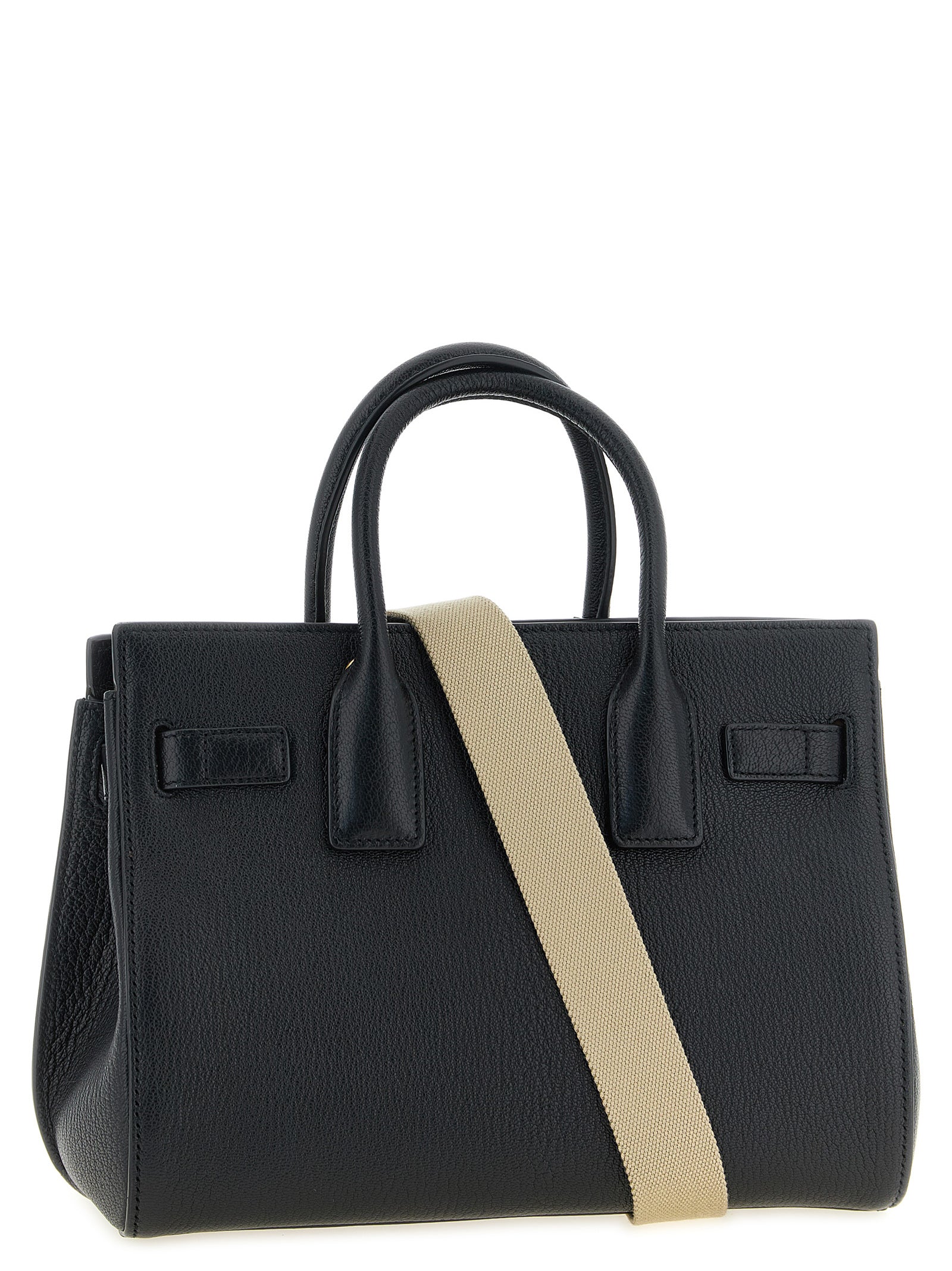 Saint Laurent Schwarze Ziegenleder-Handtasche