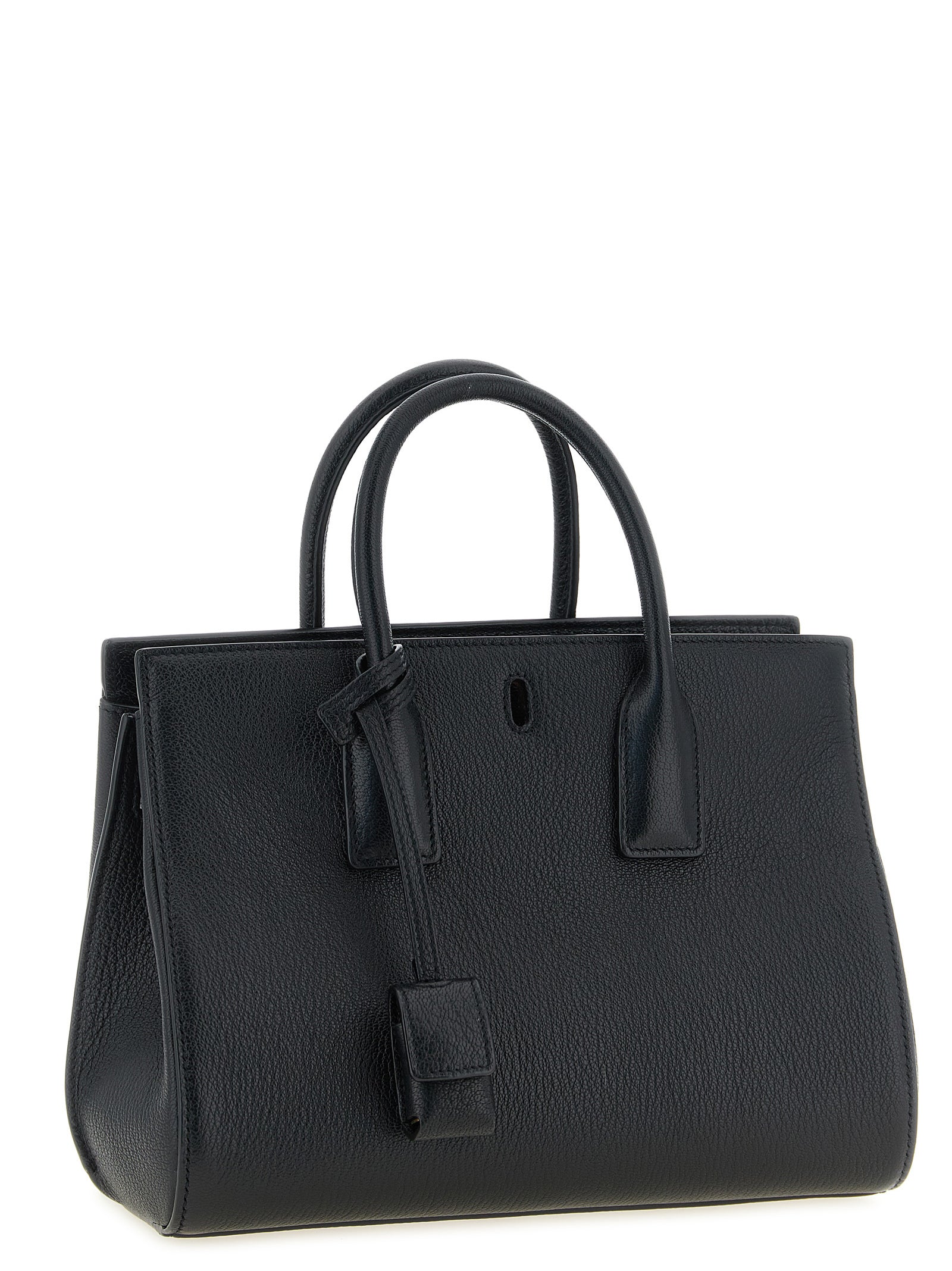 Saint Laurent Schwarze Ziegenleder-Handtasche