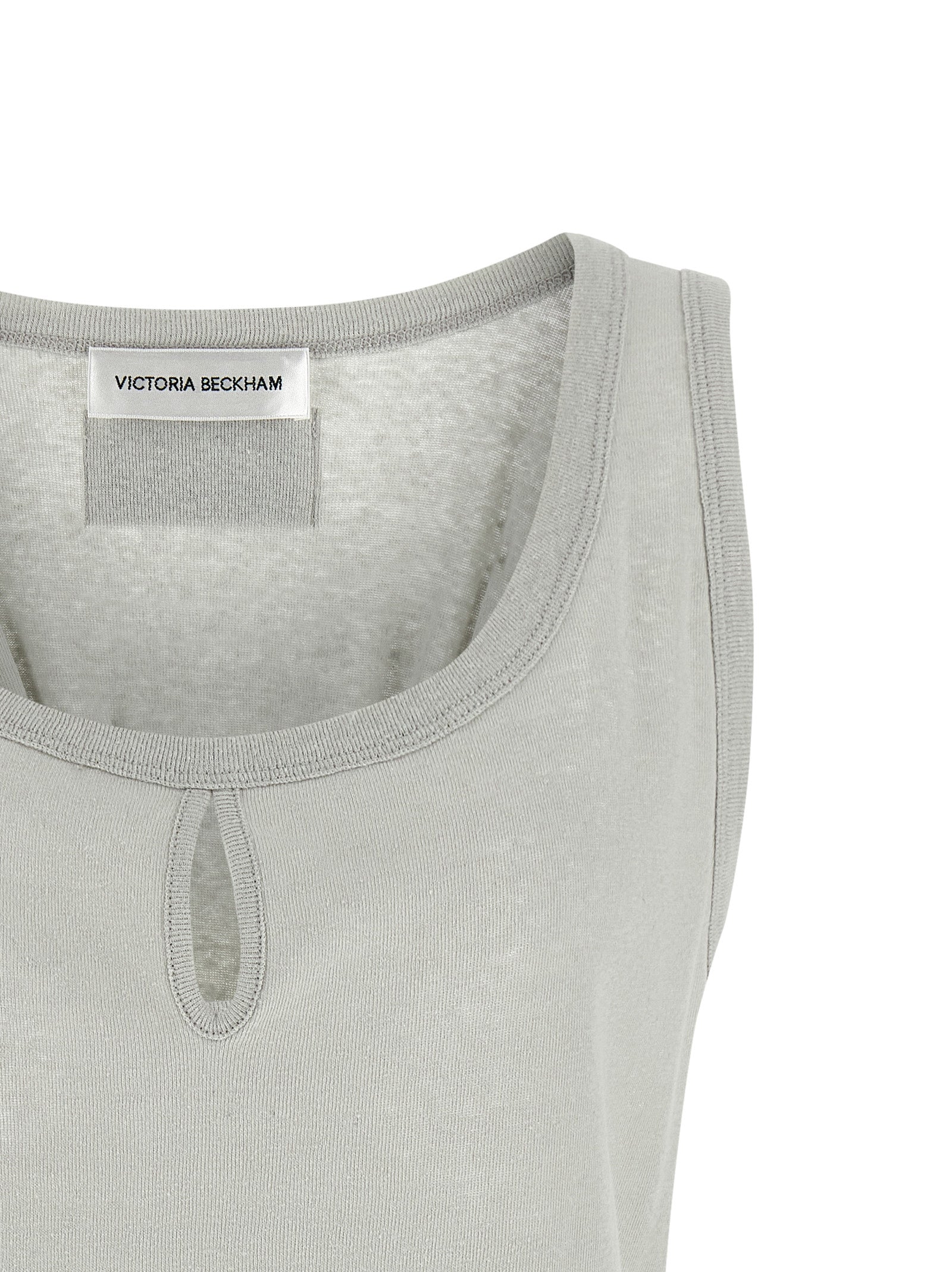 Victoria Beckham Graue Baumwoll-Tanktops
