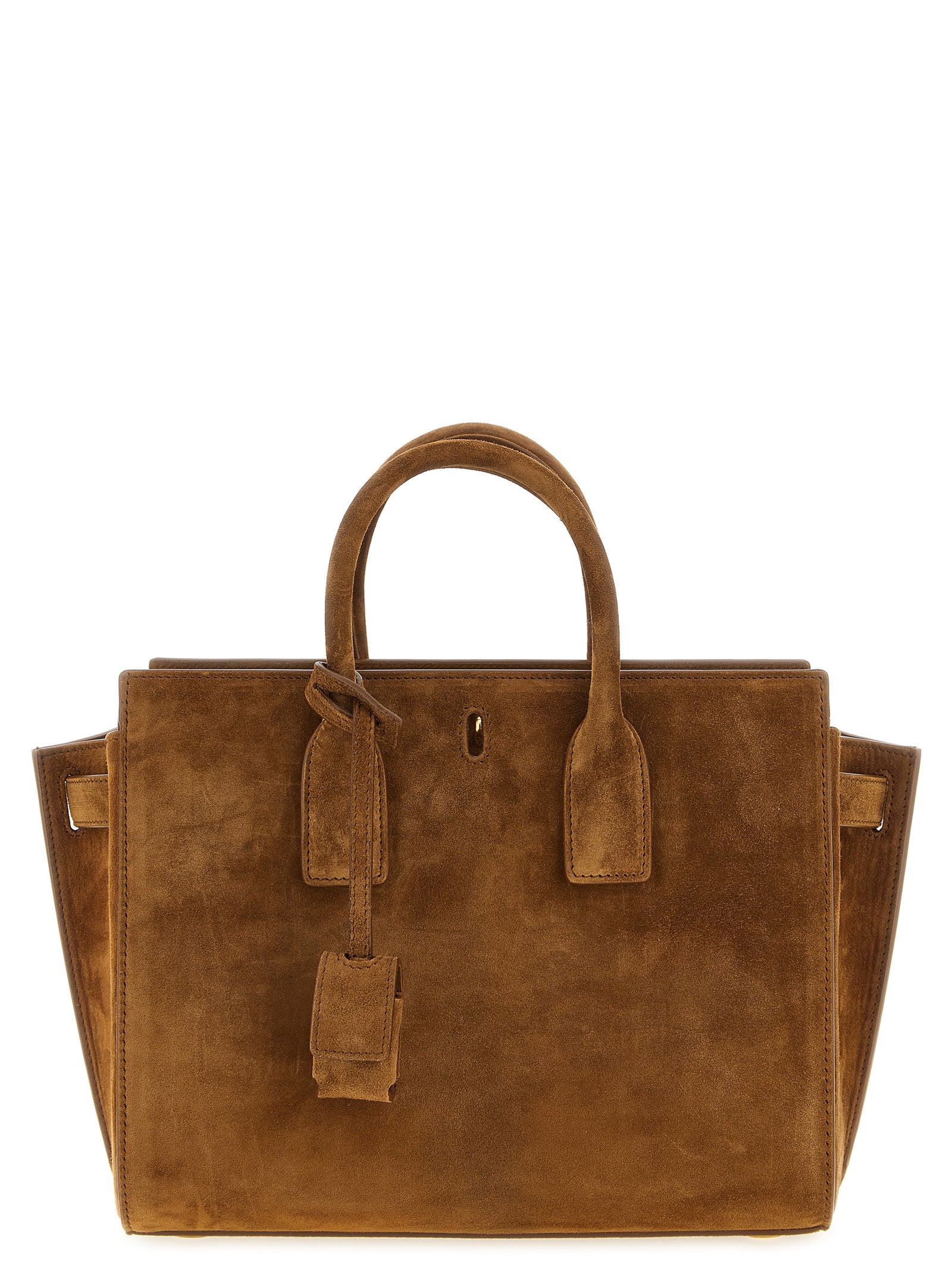 Saint Laurent Braune Kalbsleder-Handtasche