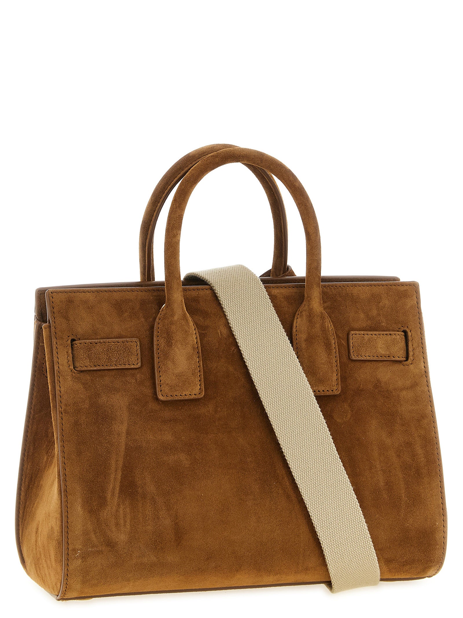 Saint Laurent Braune Kalbsleder-Handtasche