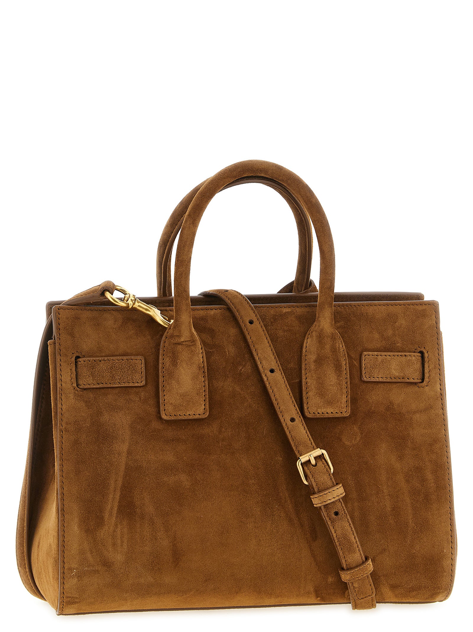 Saint Laurent Braune Kalbsleder-Handtasche