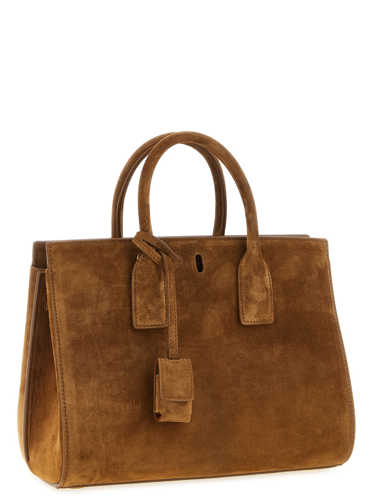 Saint Laurent Braune Kalbsleder-Handtasche